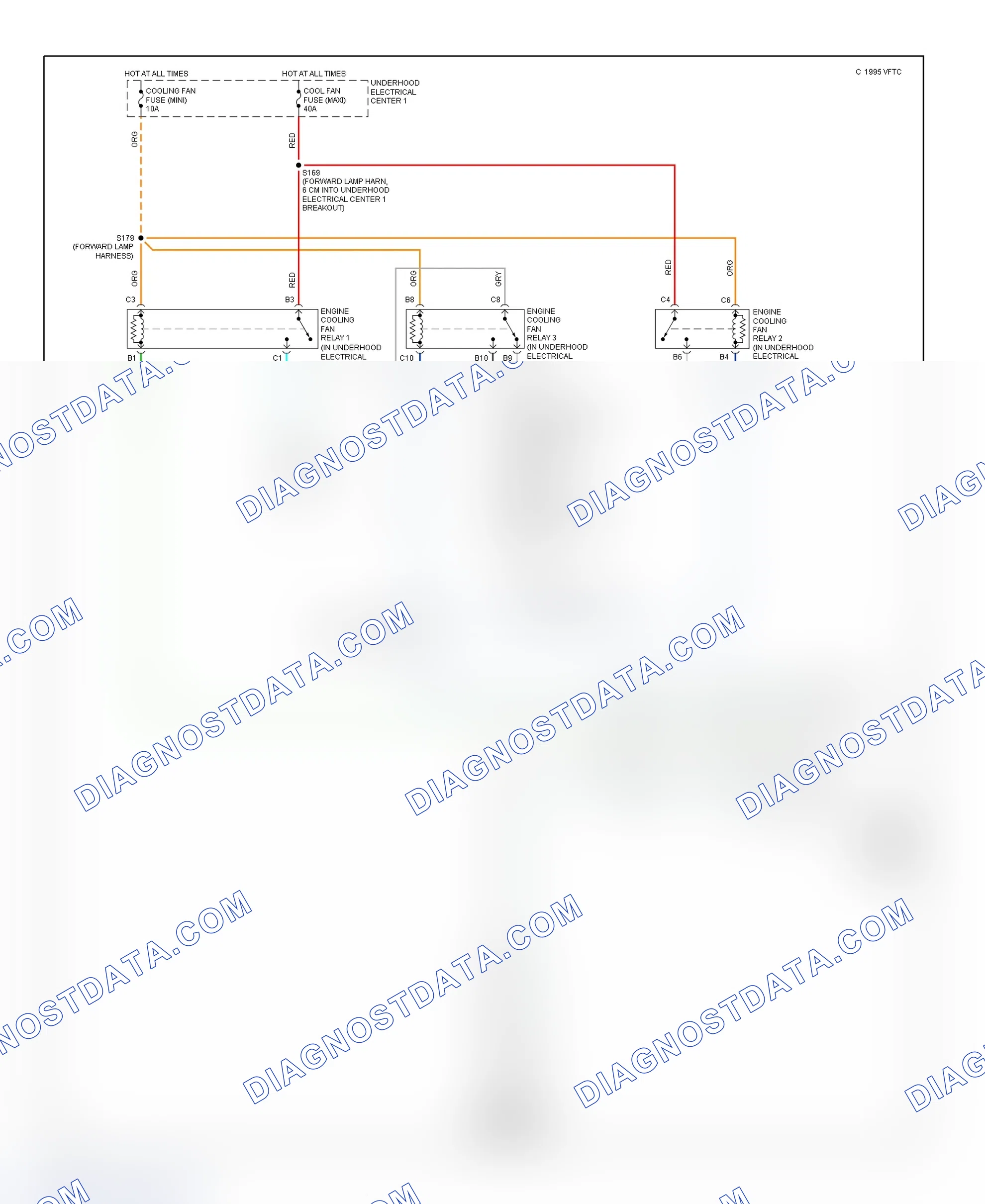 Scheme 27: Cooling Fan System Wiring Diagram (1999 Camaro & Firebird)