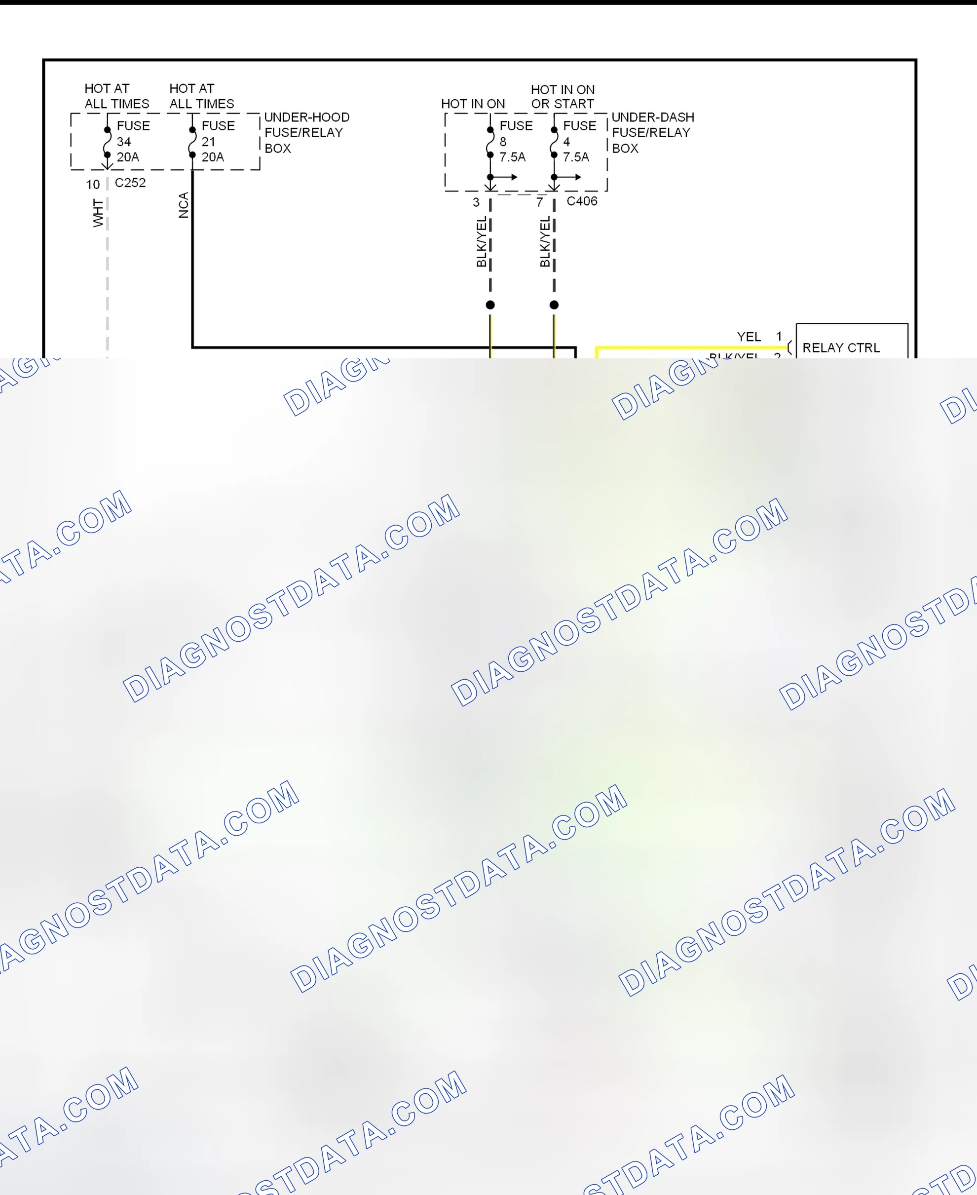 Scheme 5: Electric Cooling Fan System Wiring Diagram (1997 Accord 2.7L)