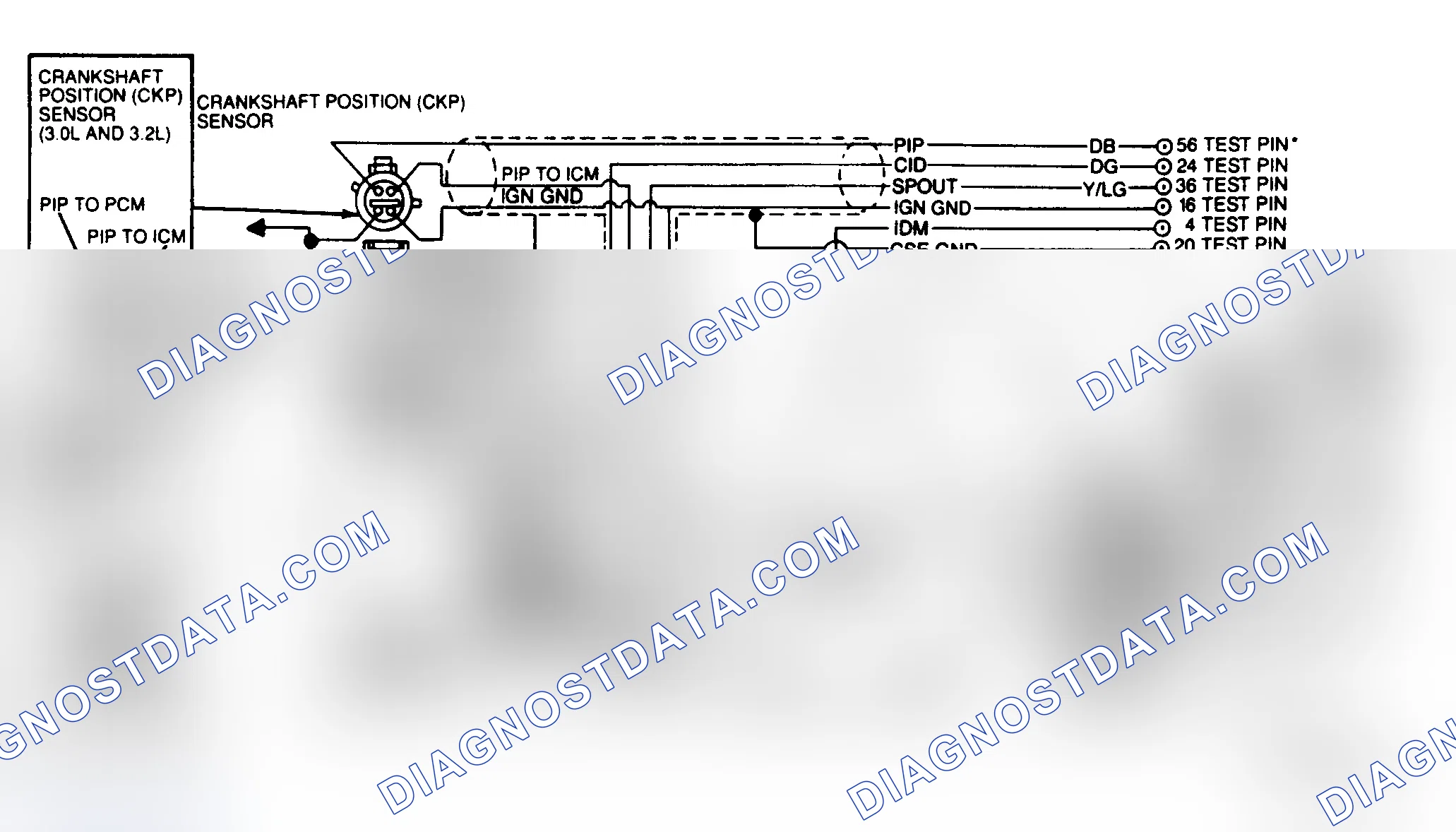 Scheme 19: Ignition System Schematic (3.0L & 3.2L SHO, 3.8L SC)