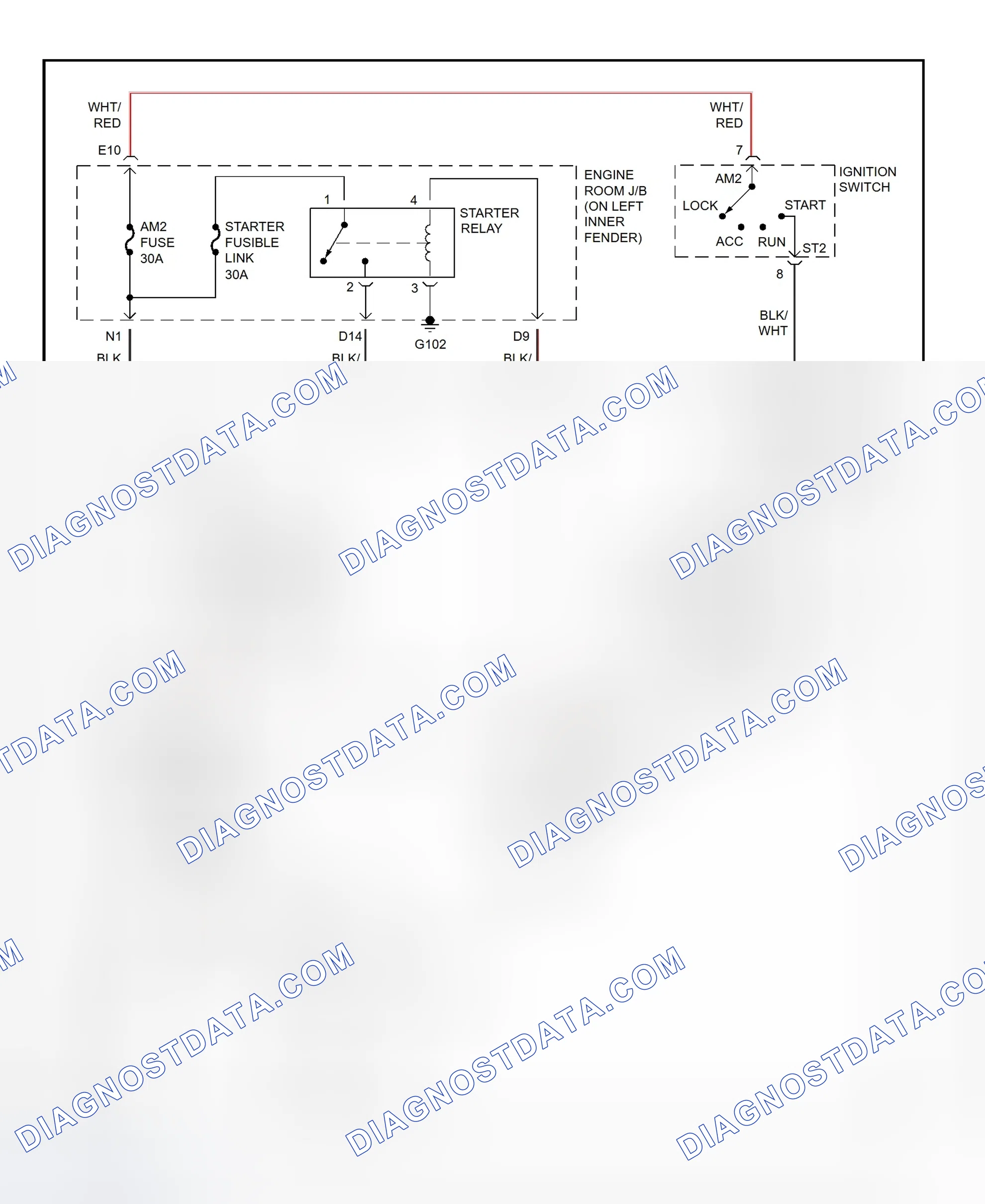 Fig. 23: Starting System Wiring Diagram (Lexus LX470)
