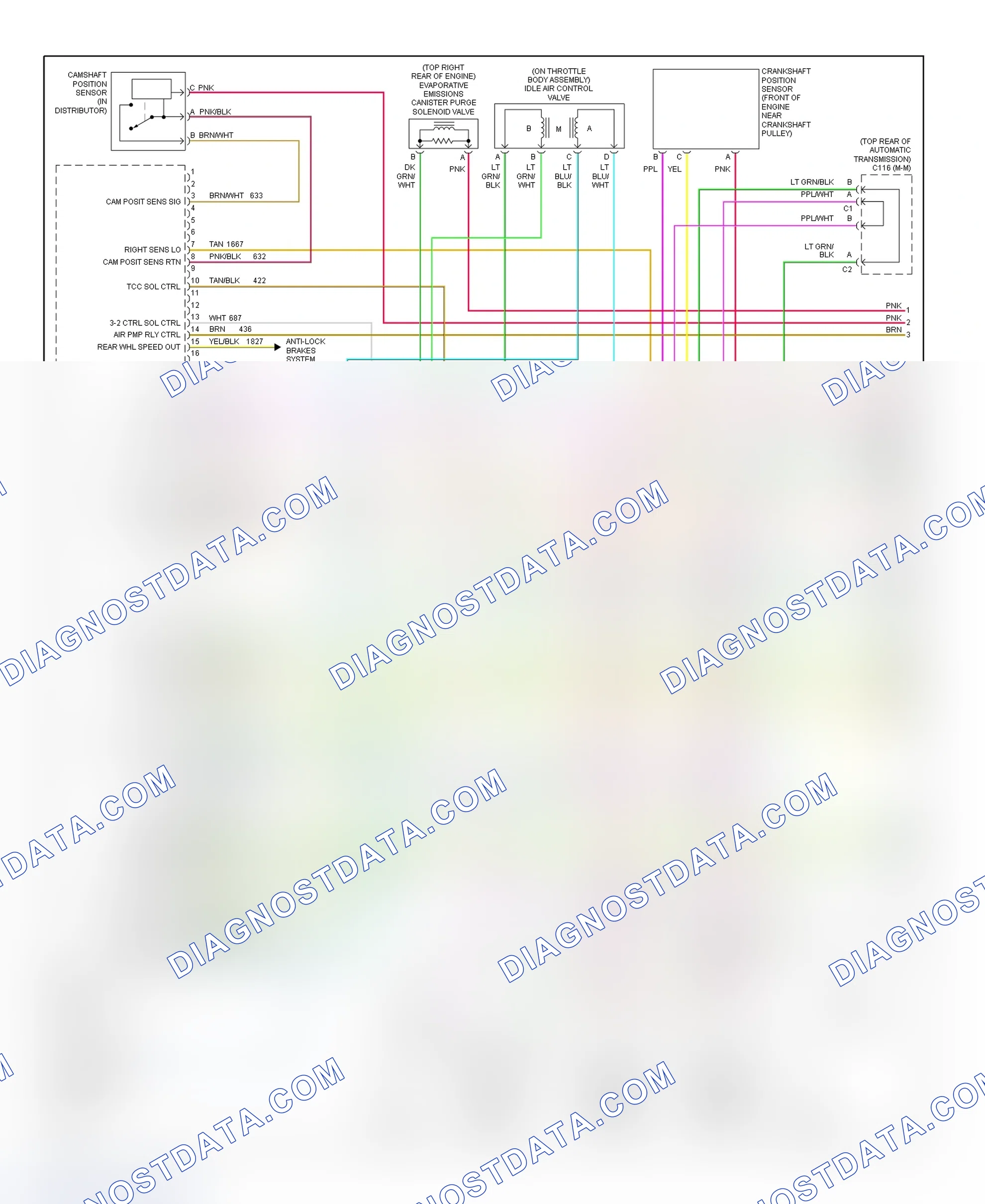 Scheme 17: PCM Wiring Diagram (Blazer, Bravada, Envoy, Jimmy, Sonoma & S10 Pickup - 4.3L - 1 Of 4)