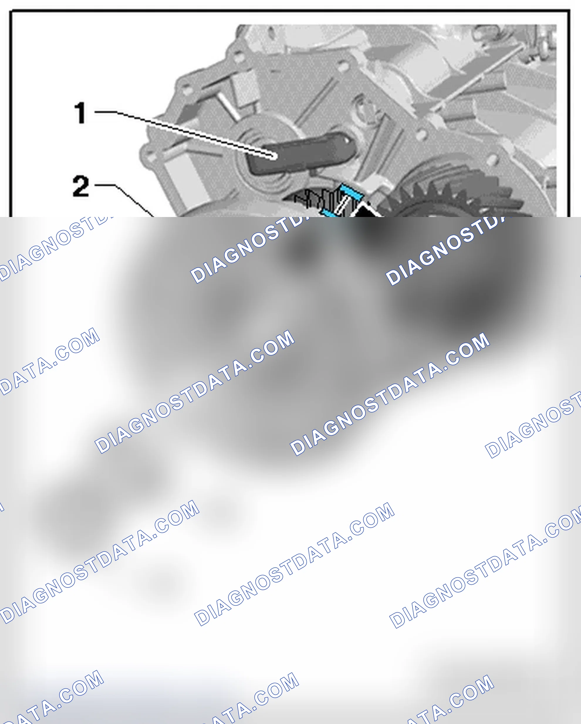 Scheme 233: INSTALL THE GEAR CARRIER ON THE TRANSMISSION COVER AS FOLLOWS