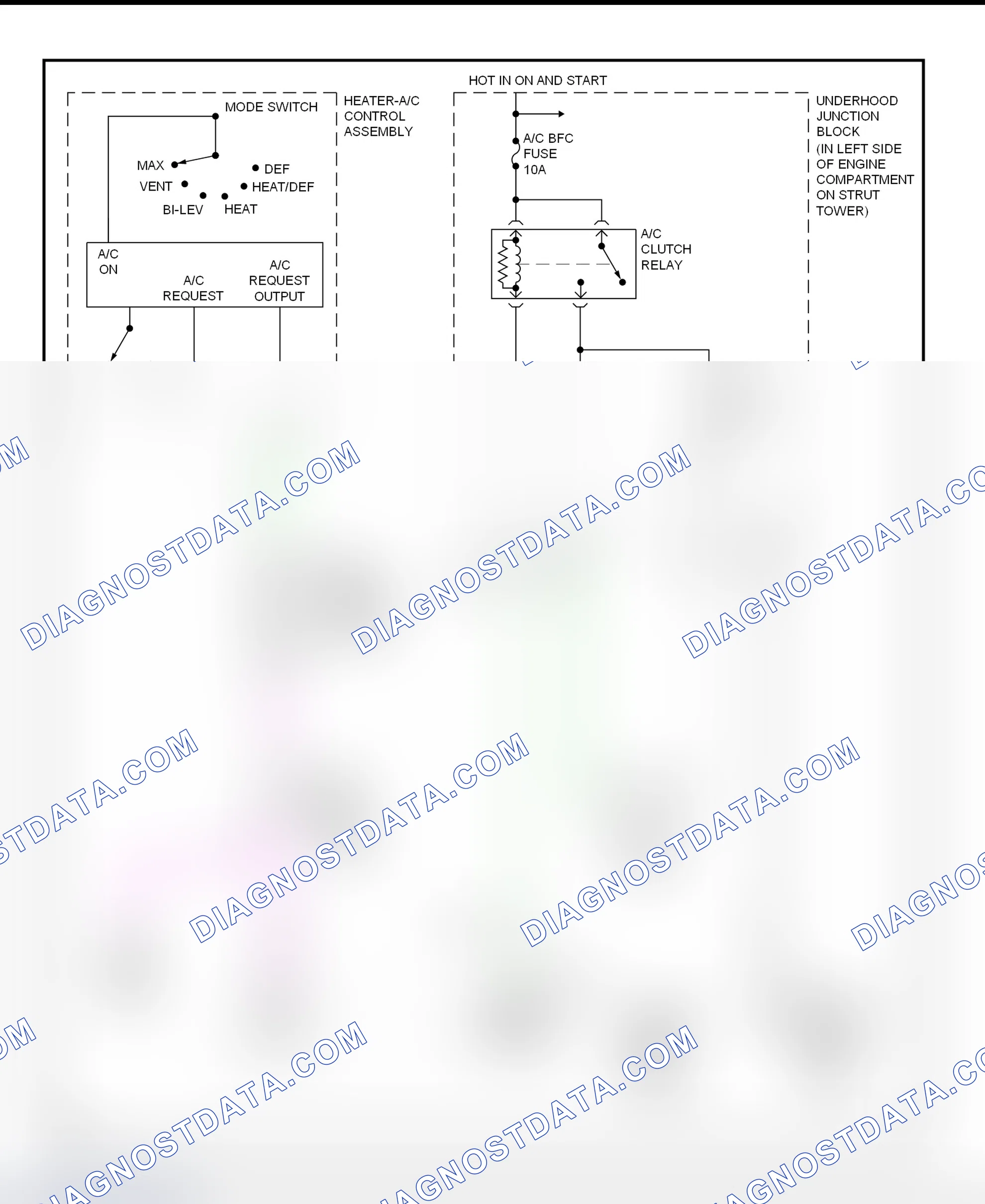 Scheme 1: A/C Compressor Clutch Control Circuit Wiring Diagram (Alero & Grand Am)