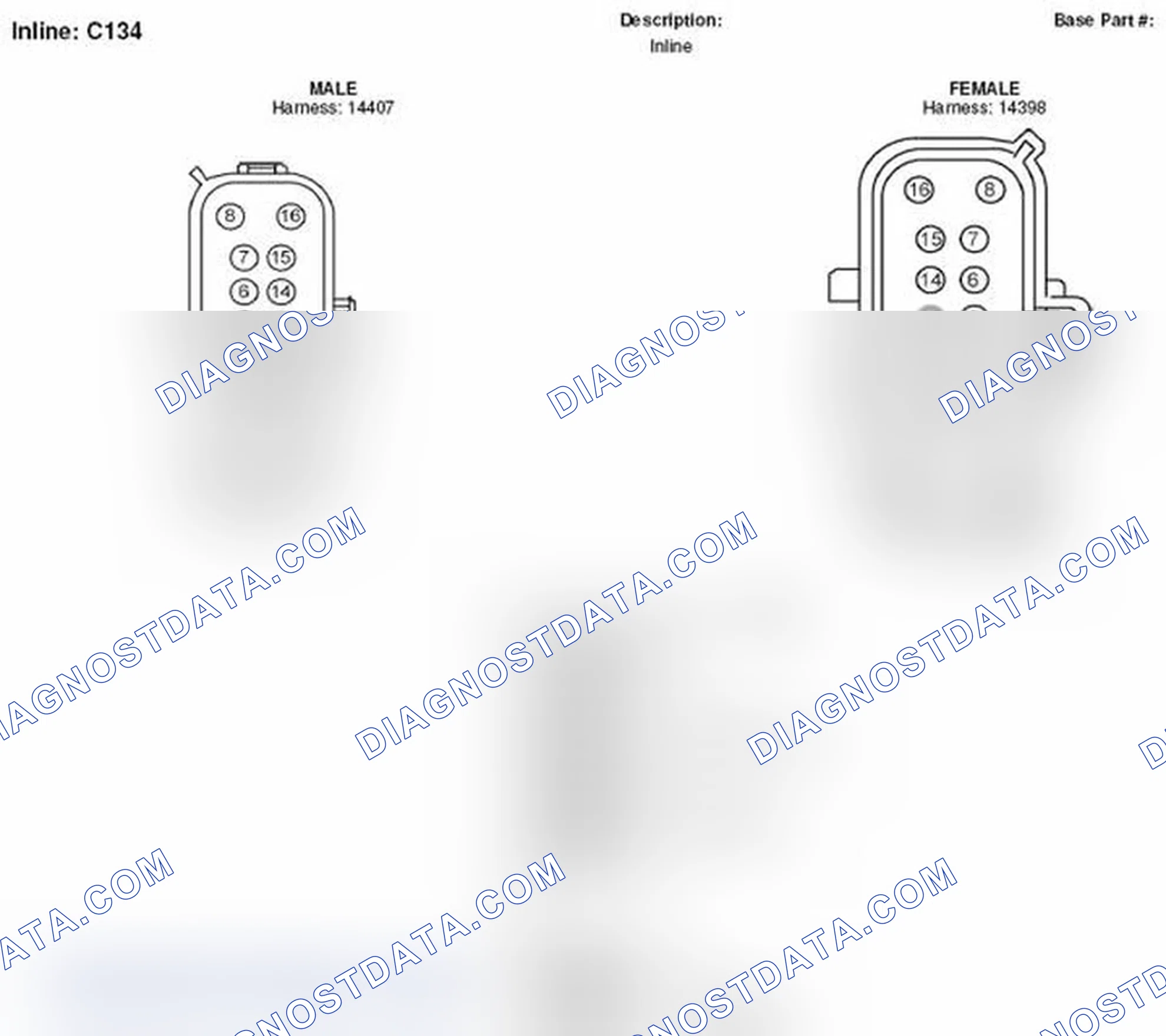 Scheme 30: Inline Connector End View (C134)