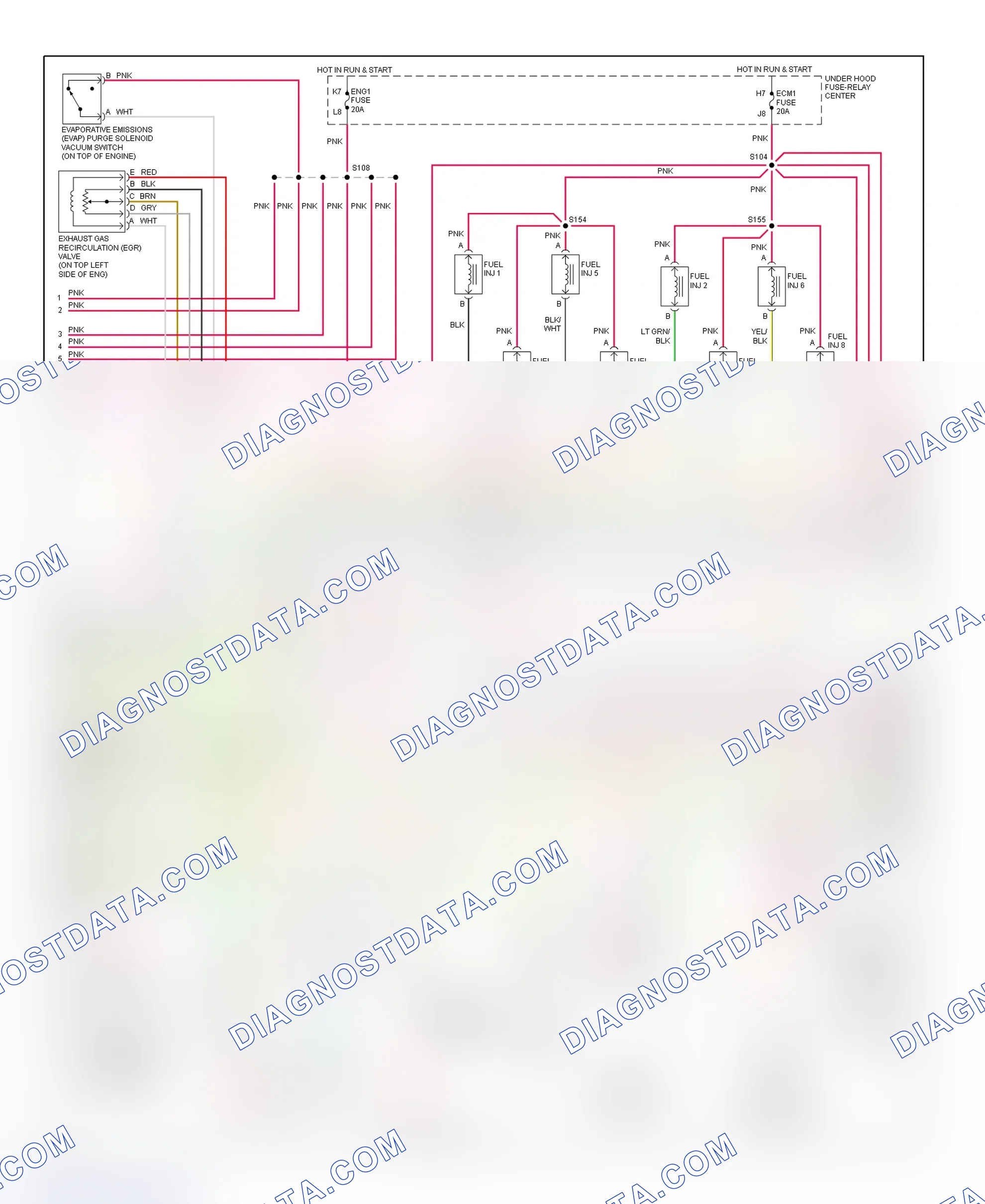 Scheme 84: PCM Wiring Diagram (Pickup & Suburban - 7.4L - 2 Of 4)
