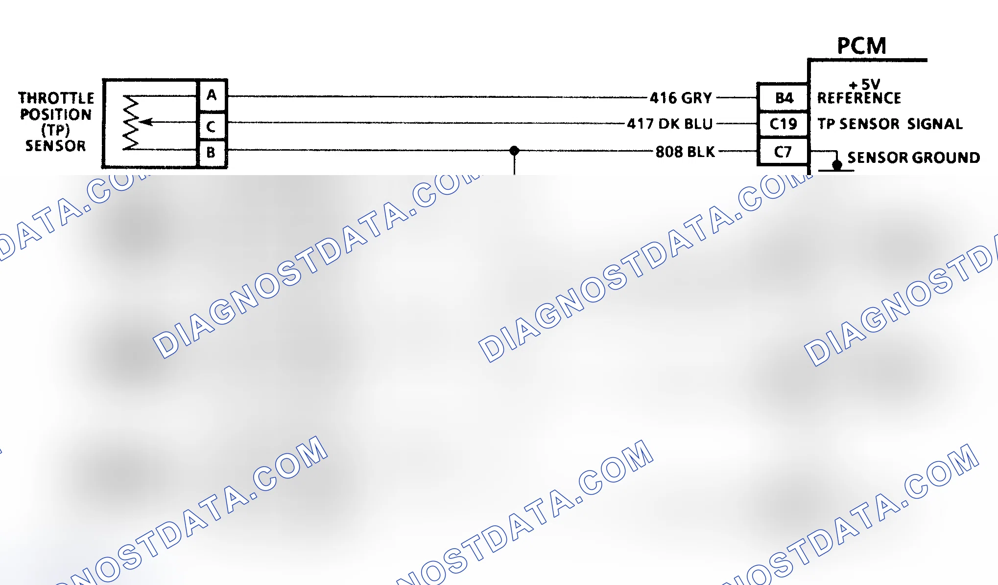 Scheme 92: Code P0122 3.4L "W" Body - Circuit Diagram
