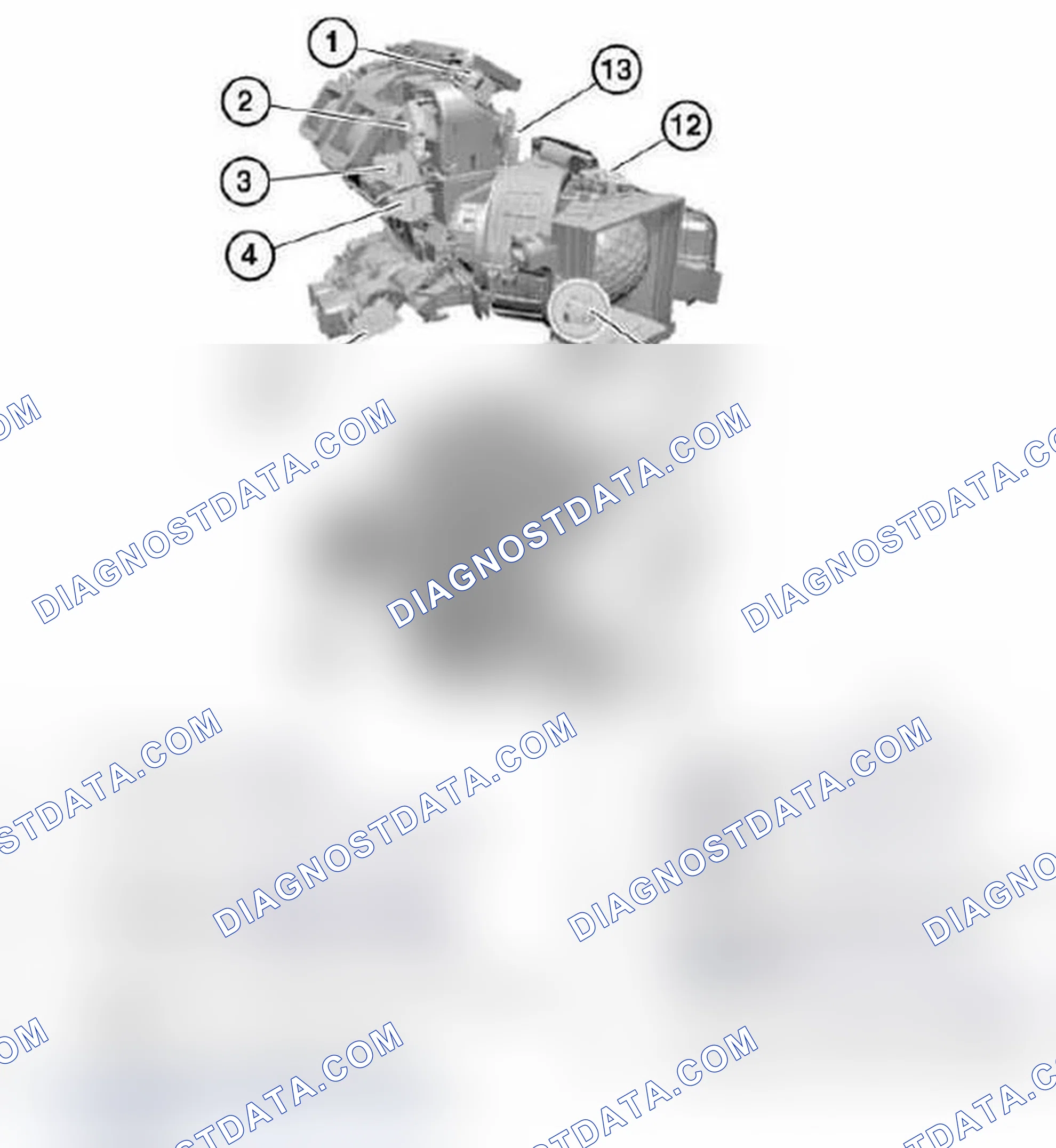 Scheme 134: 64 11 ... OVERVIEW OF HEATER/AIR CONDITIONER SERVOMOTORS