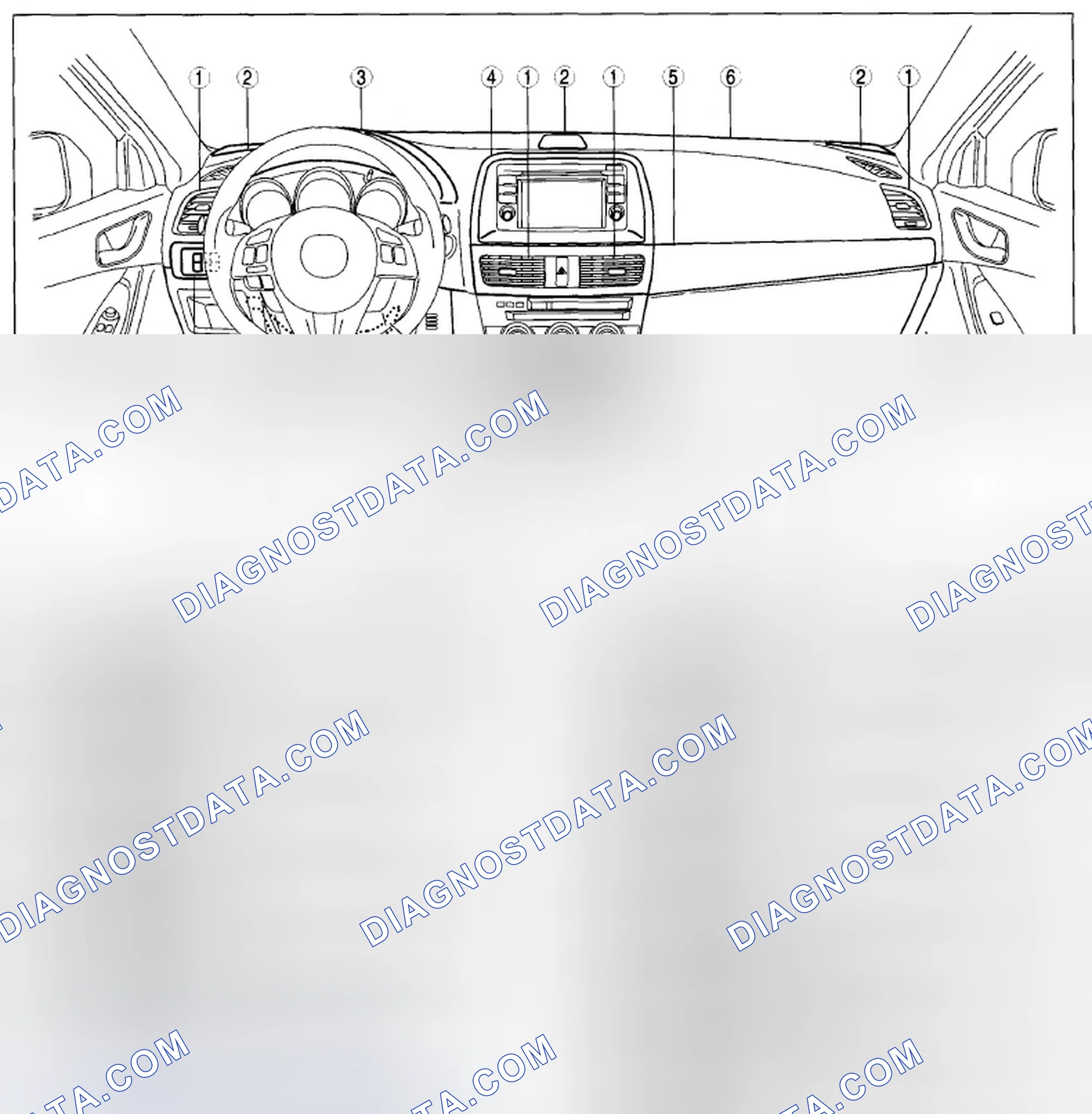 Fig. 1: Interior Trim Components Location (1 Of 3)