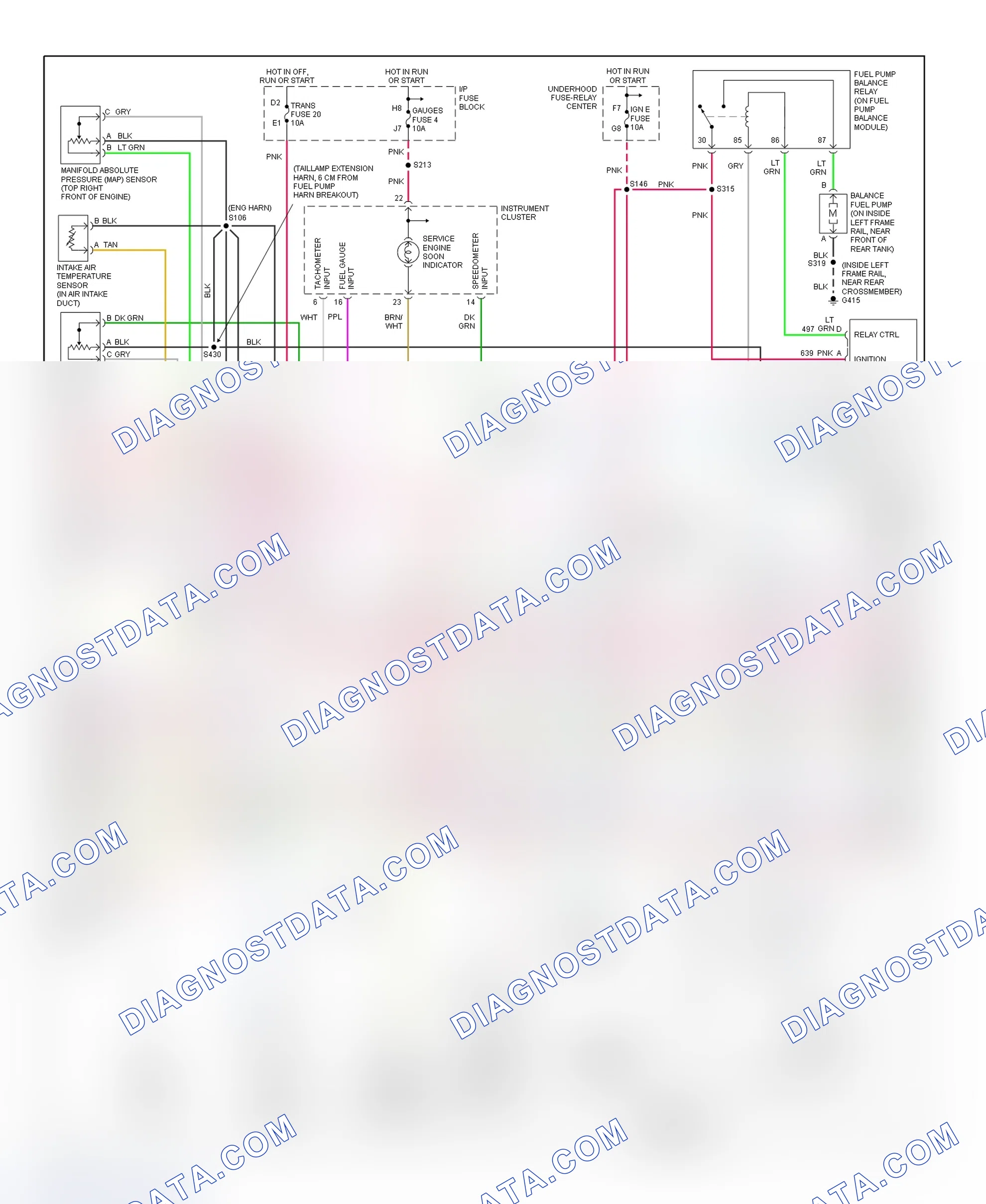 Scheme 85: PCM Wiring Diagram (Pickup & Suburban - 7.4L - 3 Of 4)