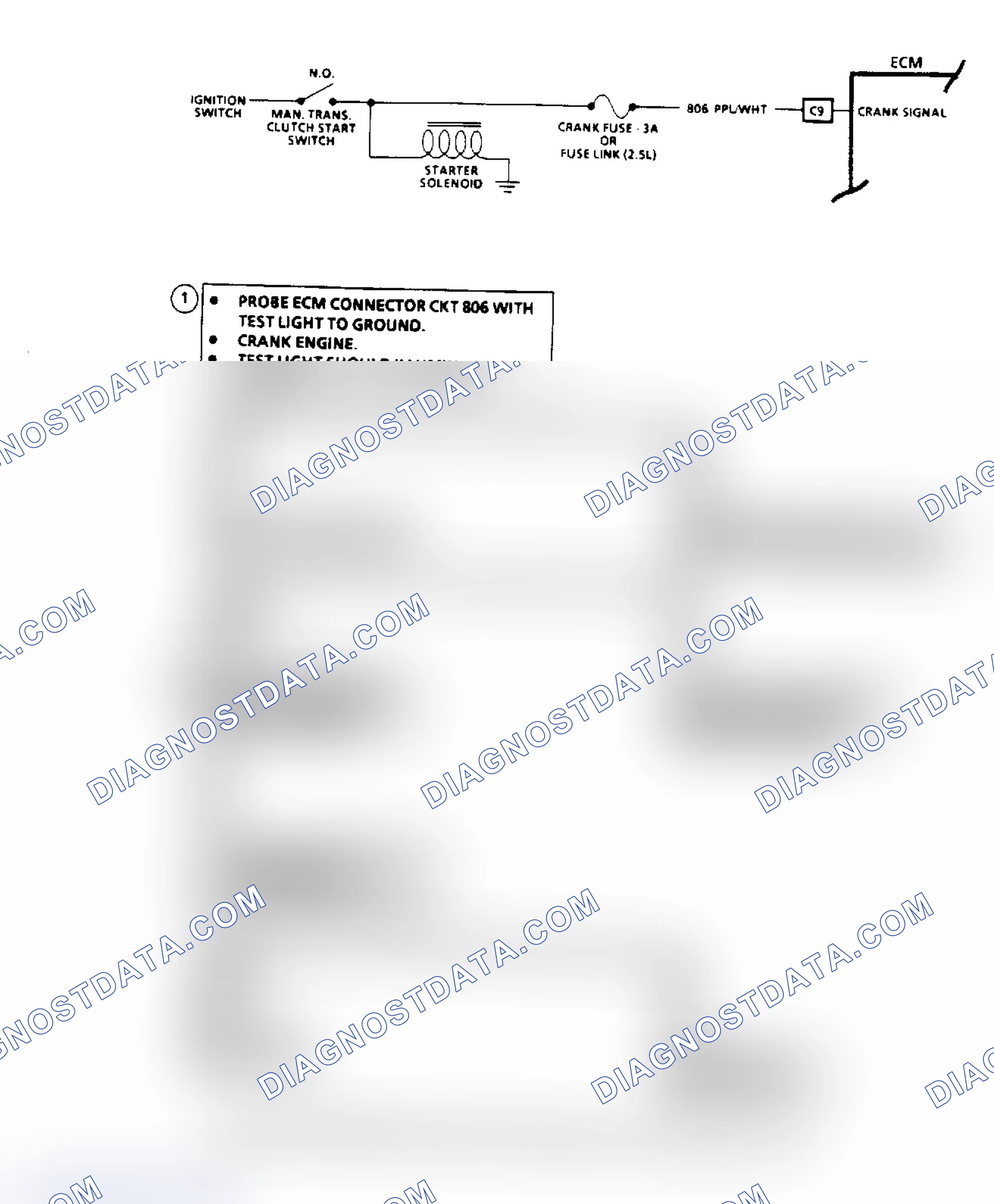 Scheme 111: Crank Signal Diagnosis - Flow Chart & Schematic