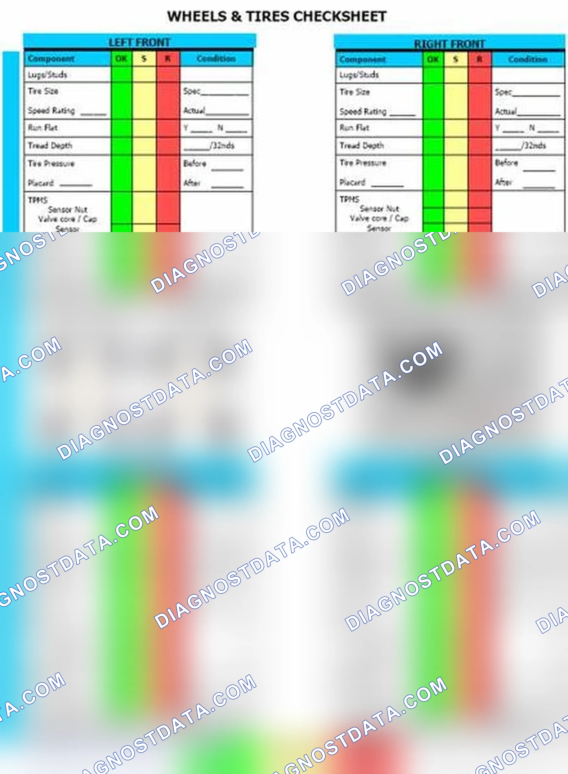 Scheme 35: Wheels & Tires Checksheet (2 Of 2)