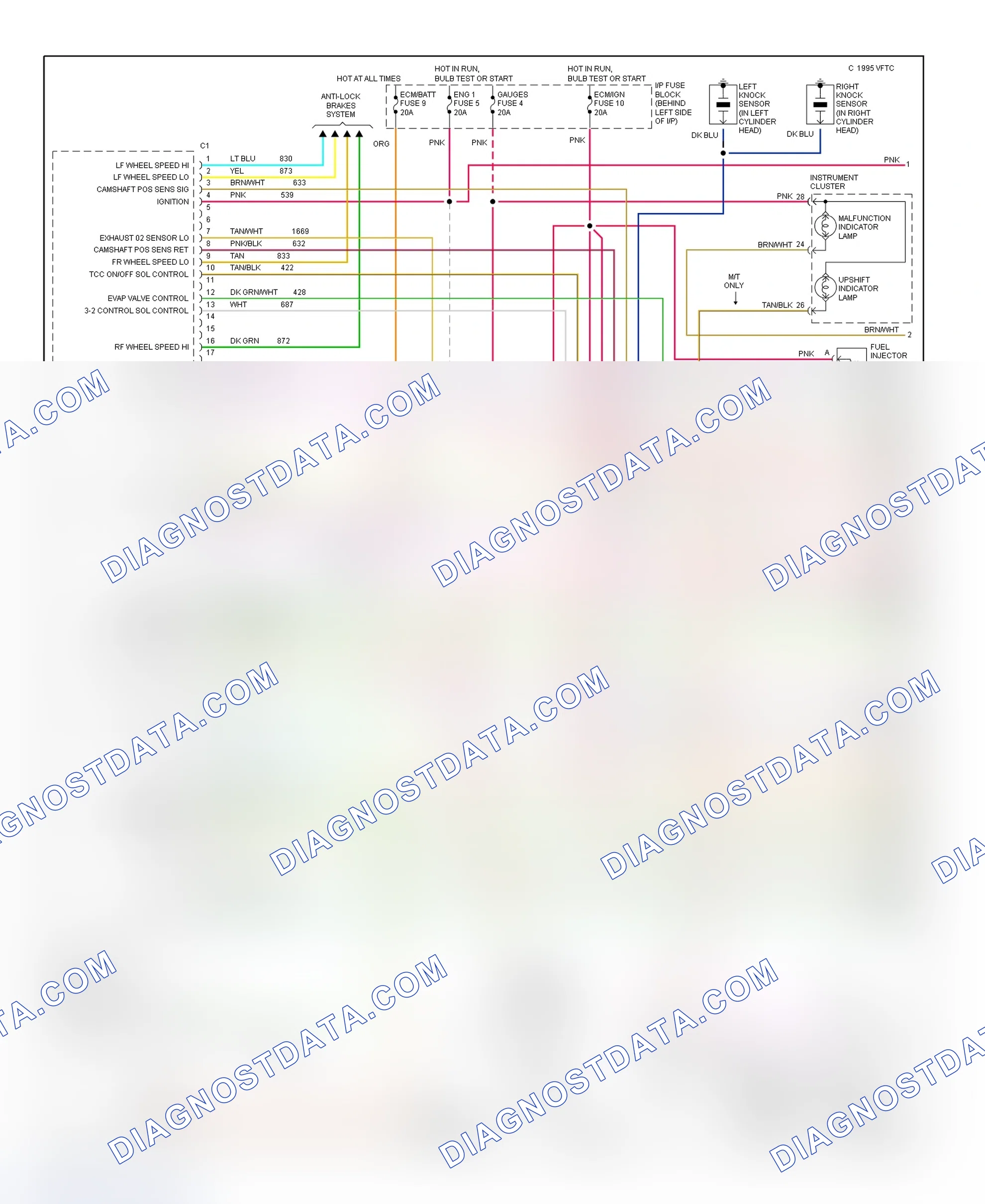 Scheme 31: Wiring Diagram ("S" & "T" Blazer, Jimmy, Pickup & Sonoma - 4.3L VIN W W/VCM-A - 1 Of 3)