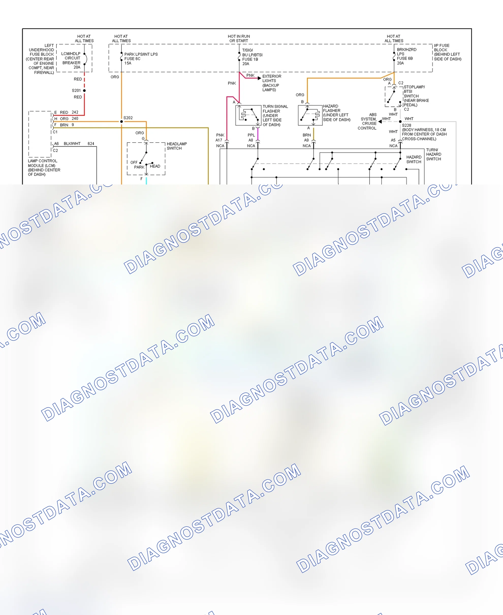 Scheme 16: Exterior Lights Wiring Diagram (Eighty Eight & LSS)