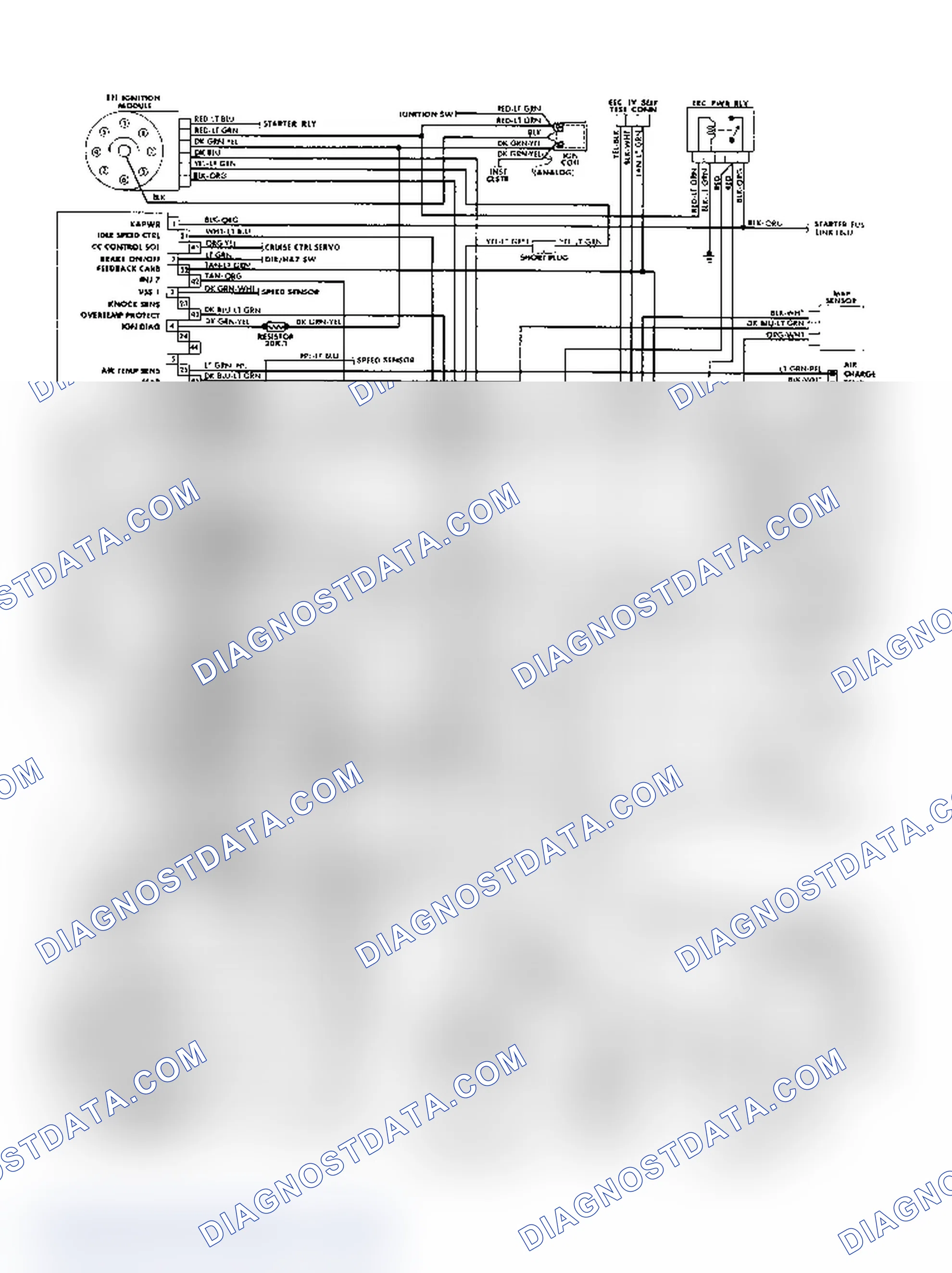 Scheme 96: 5.0L SEFI EEC-IV Wiring Diagram (Mark VII)
