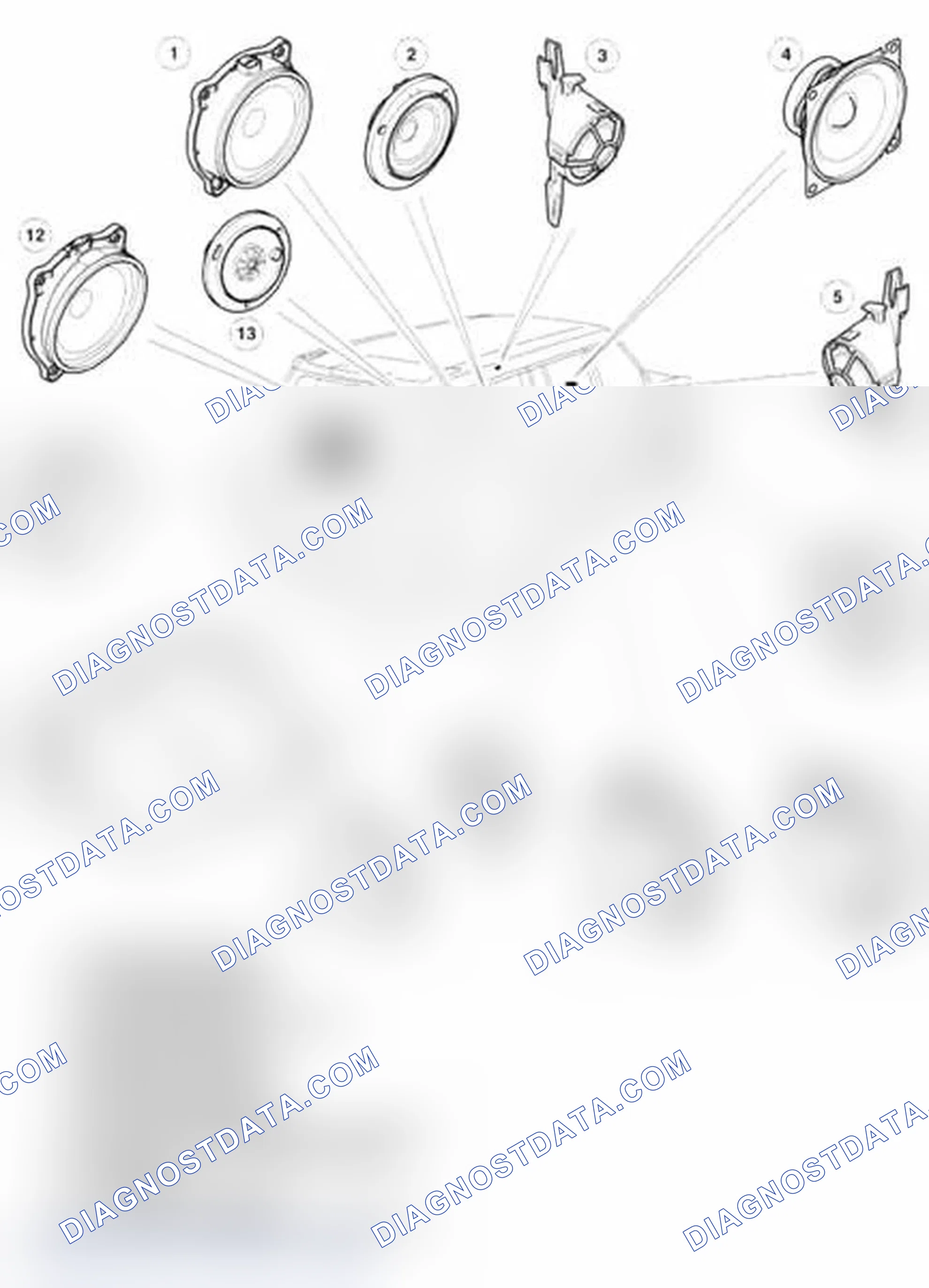 Scheme 21: Speaker Component Location - From 2005 MY