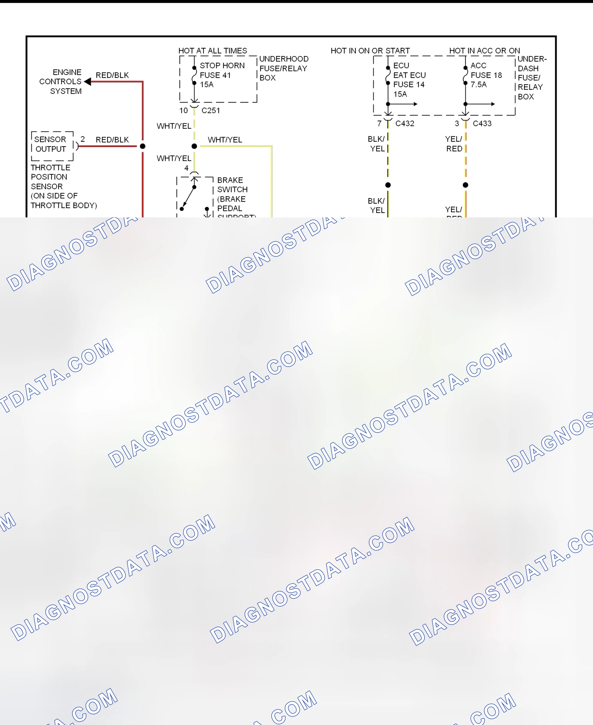 Scheme 71: Shift & Key Interlock System Wiring Diagram (Honda Prelude)