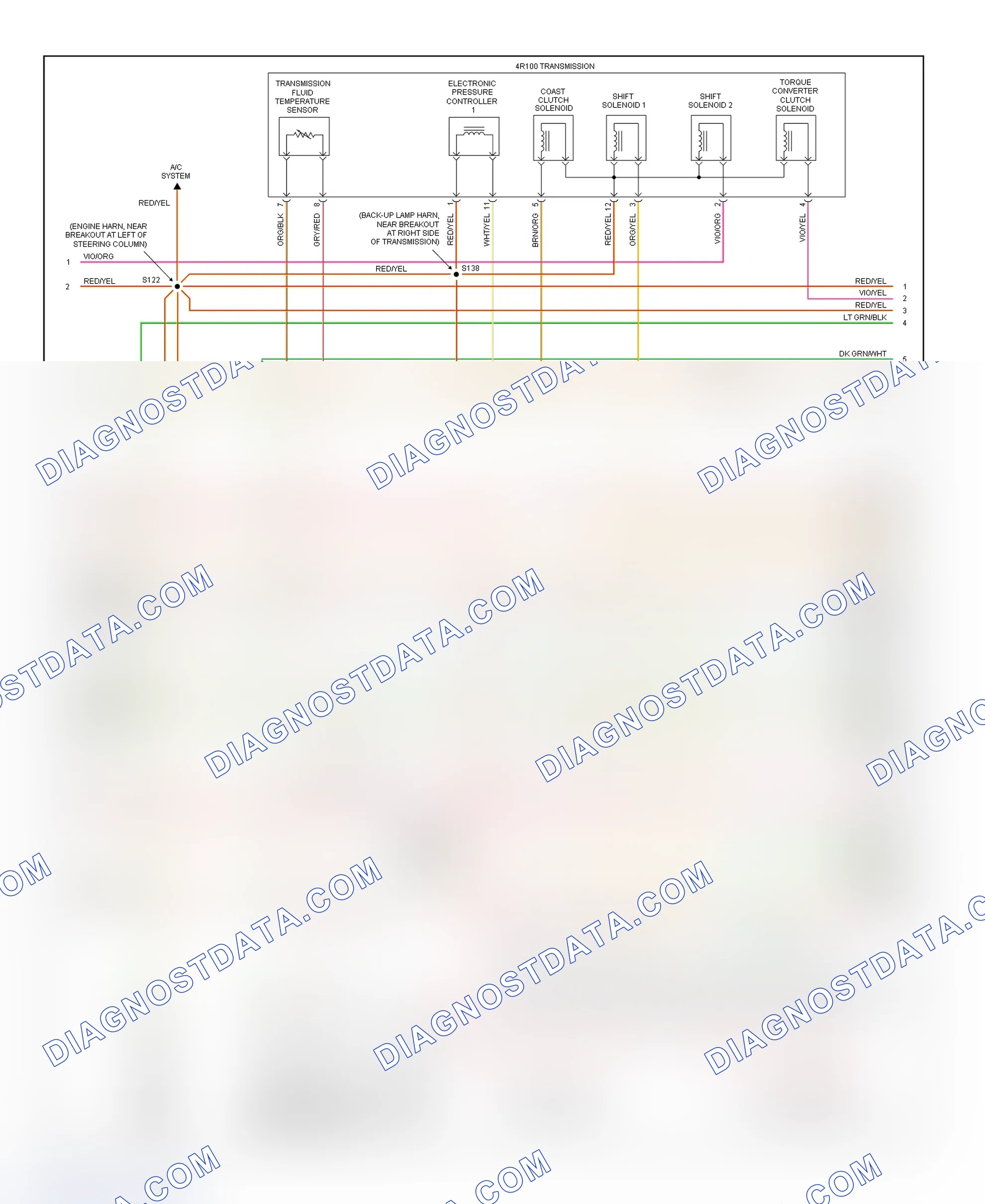 Scheme 70: PCM Wiring Diagram (Excursion & Pickup - F250/F550 Super Duty - 6.8L - 3 Of 4)