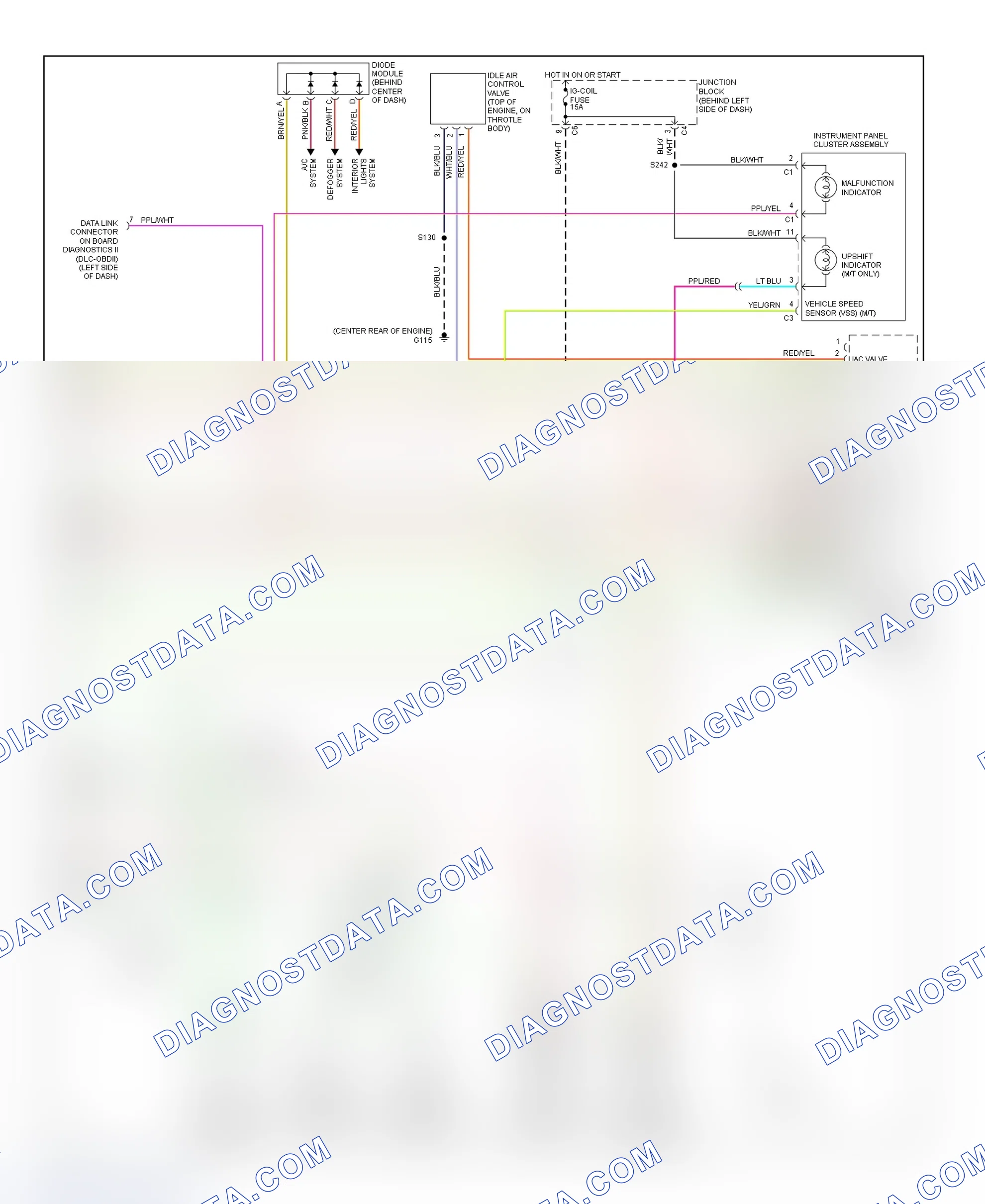 Scheme 145: PCM Wiring Diagram (Metro & Firefly (Canadian) - 1.3L - 3 Of 3)