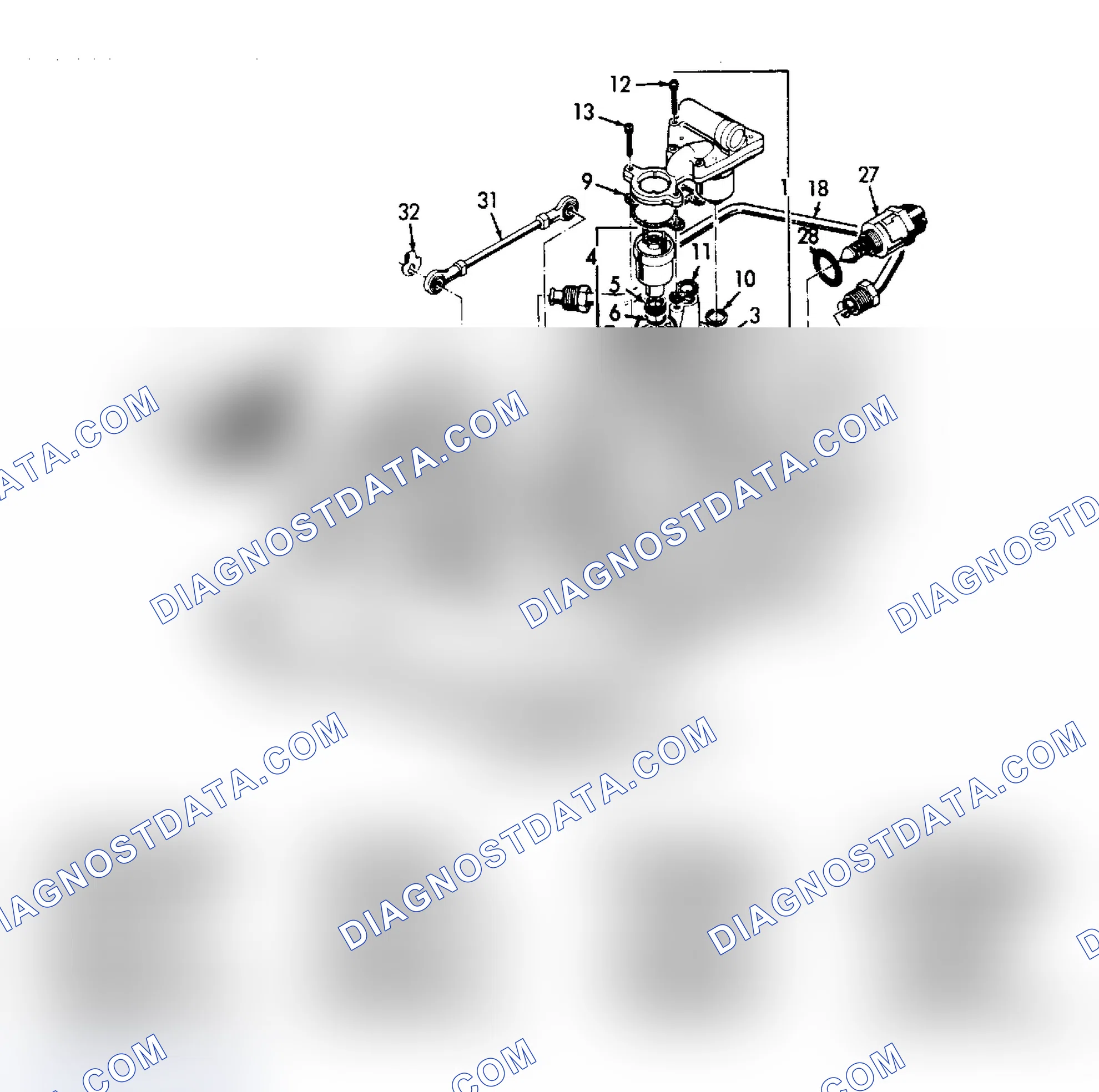 Scheme 45: Exploded View of Rochester Dual Unit (Crossfire) Throttle Body Assembly (Exploded View of Front Unit is Typical for Rear Unit)