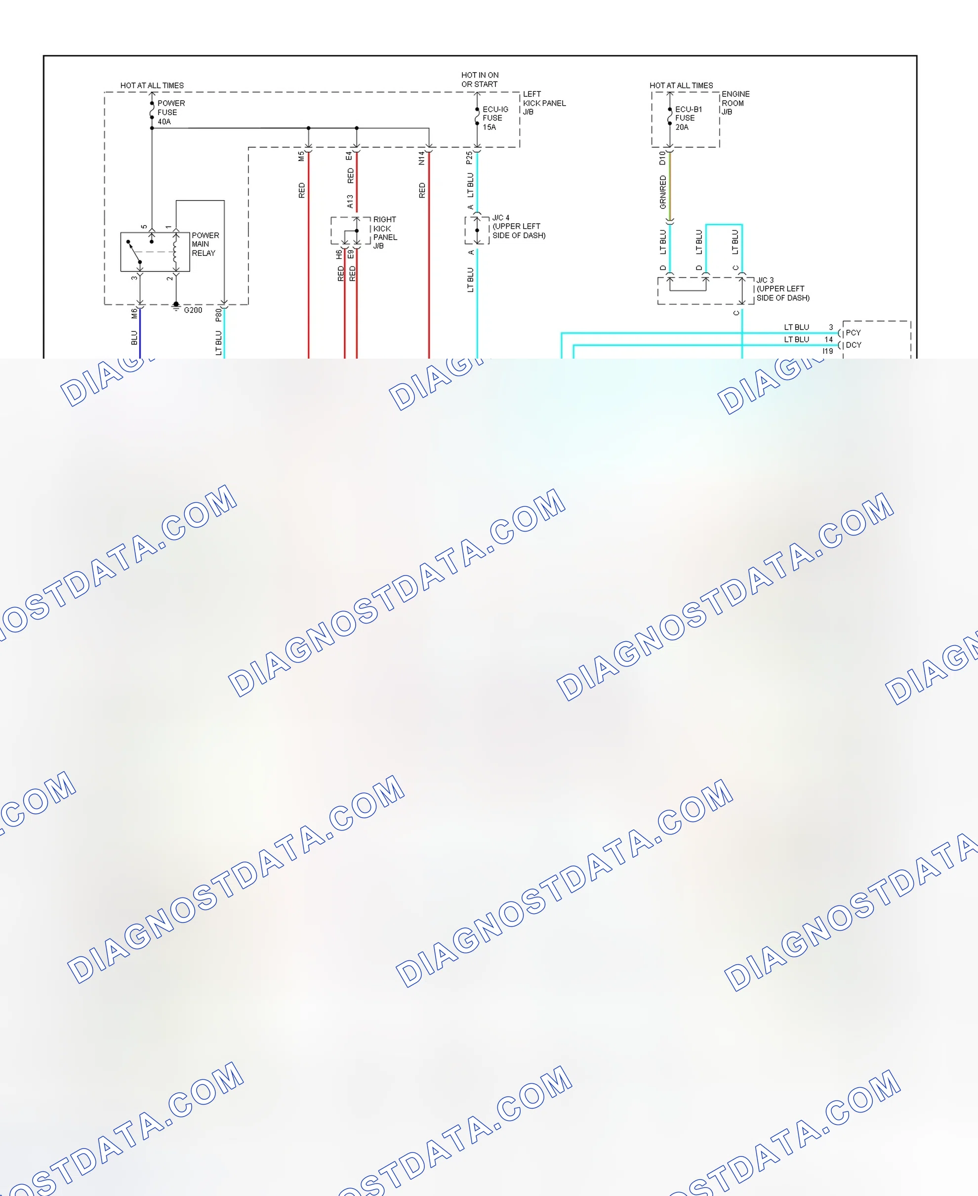 Scheme 5: Power Window System Wiring Diagram (LX470)