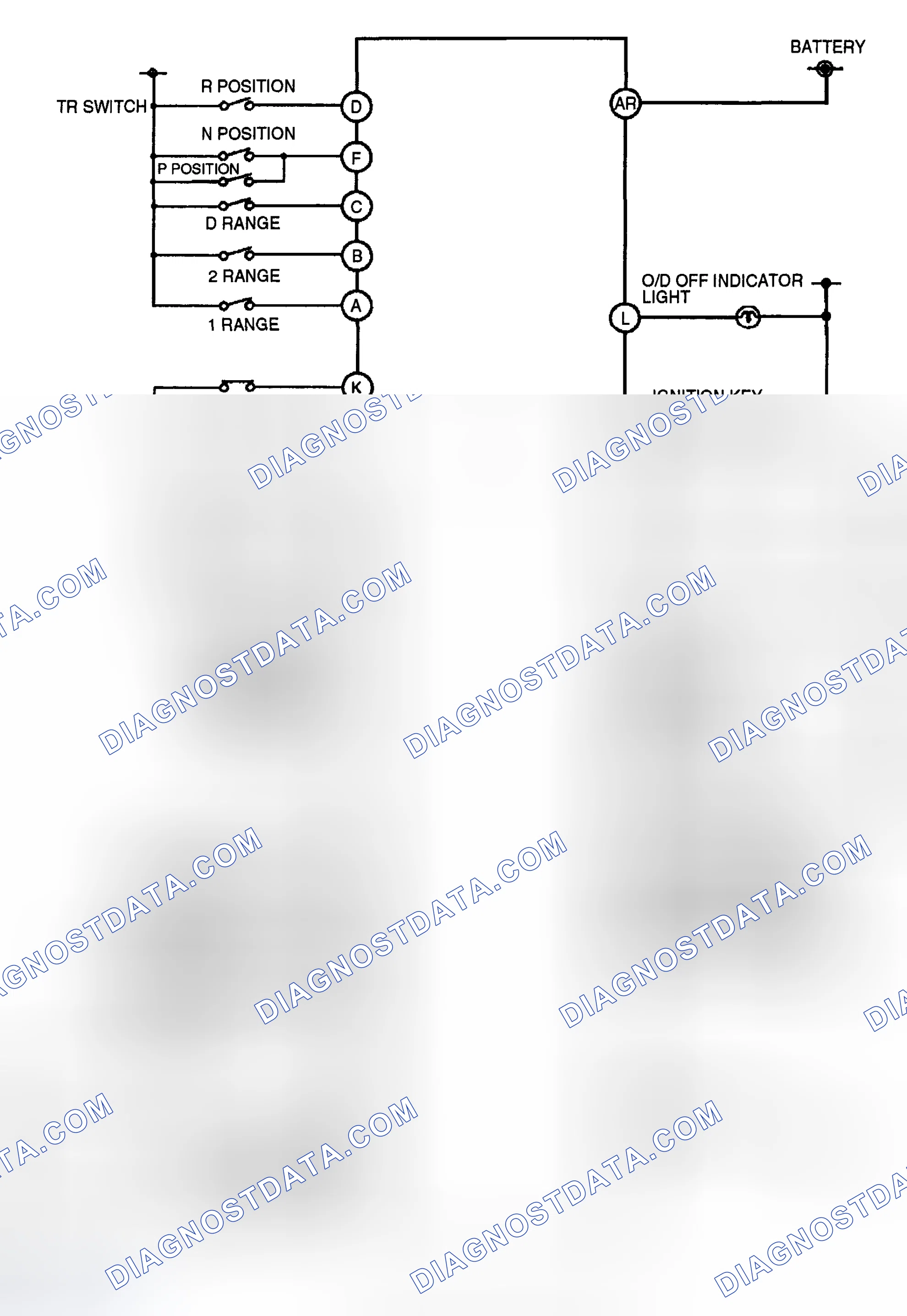Scheme 287: AUTOMATIC TRANSMISSION CONTROL SYSTEM WIRING DIAGRAM
