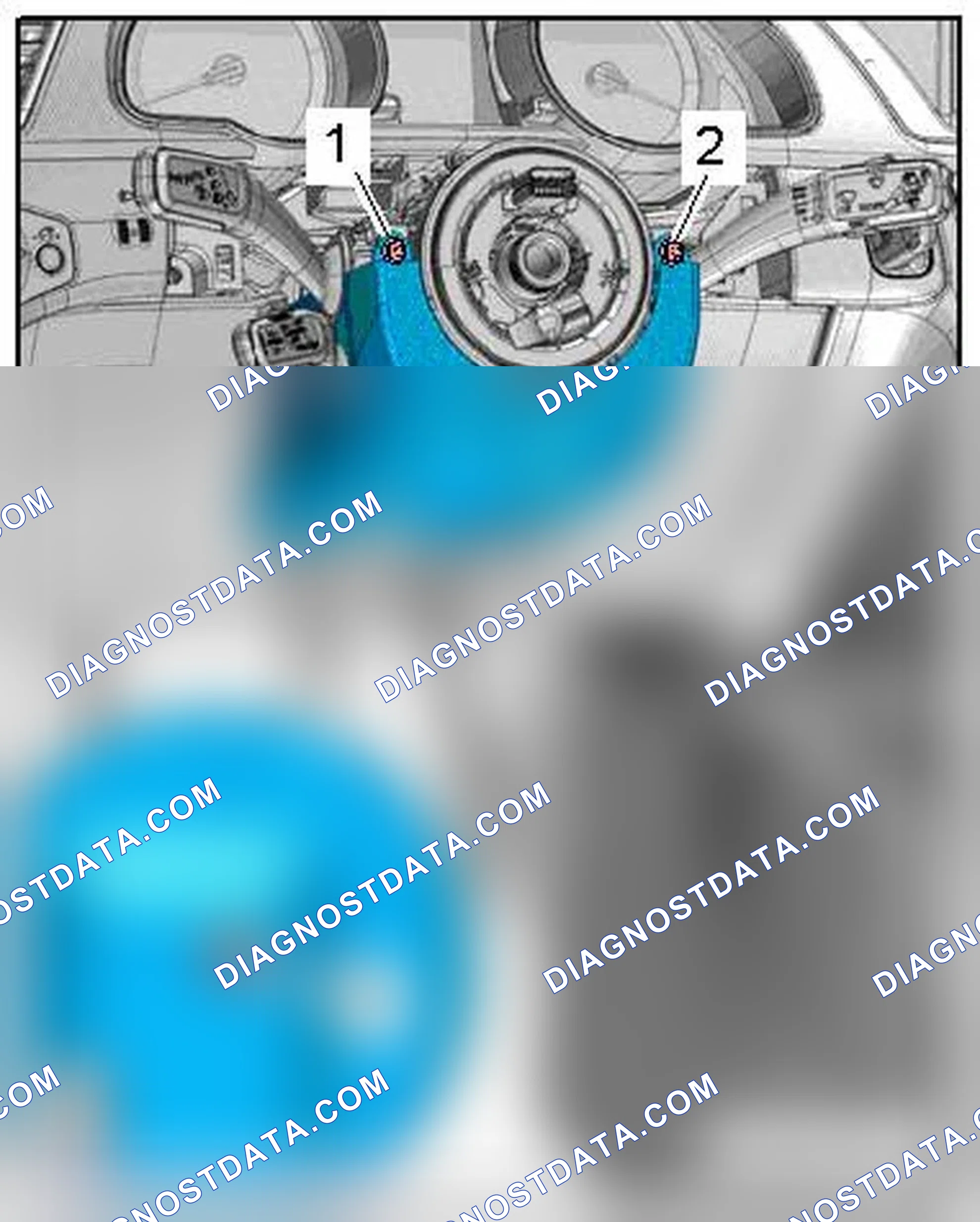 Scheme 413: STEERING COLUMN SWITCH MODULE LOWER TRIM PANEL