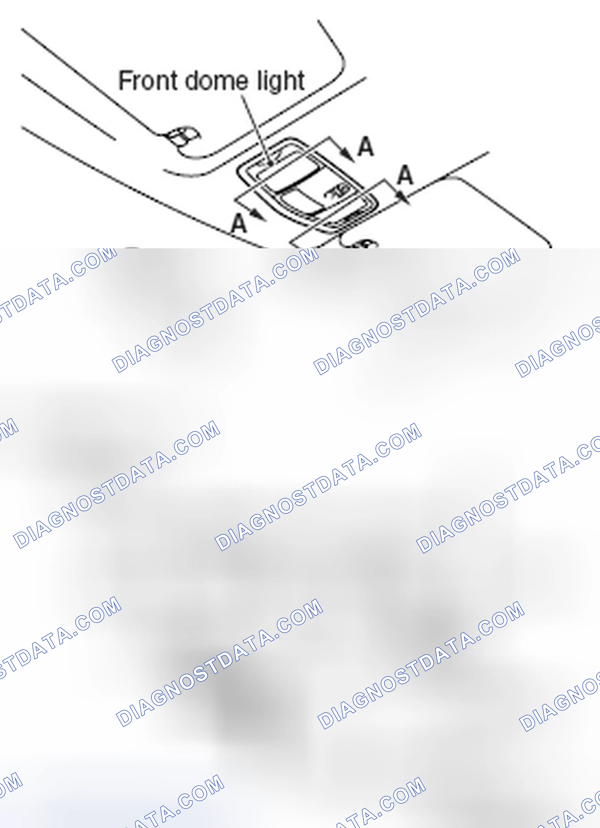 Scheme 28: < > FRONT DOME LIGHT REMOVAL