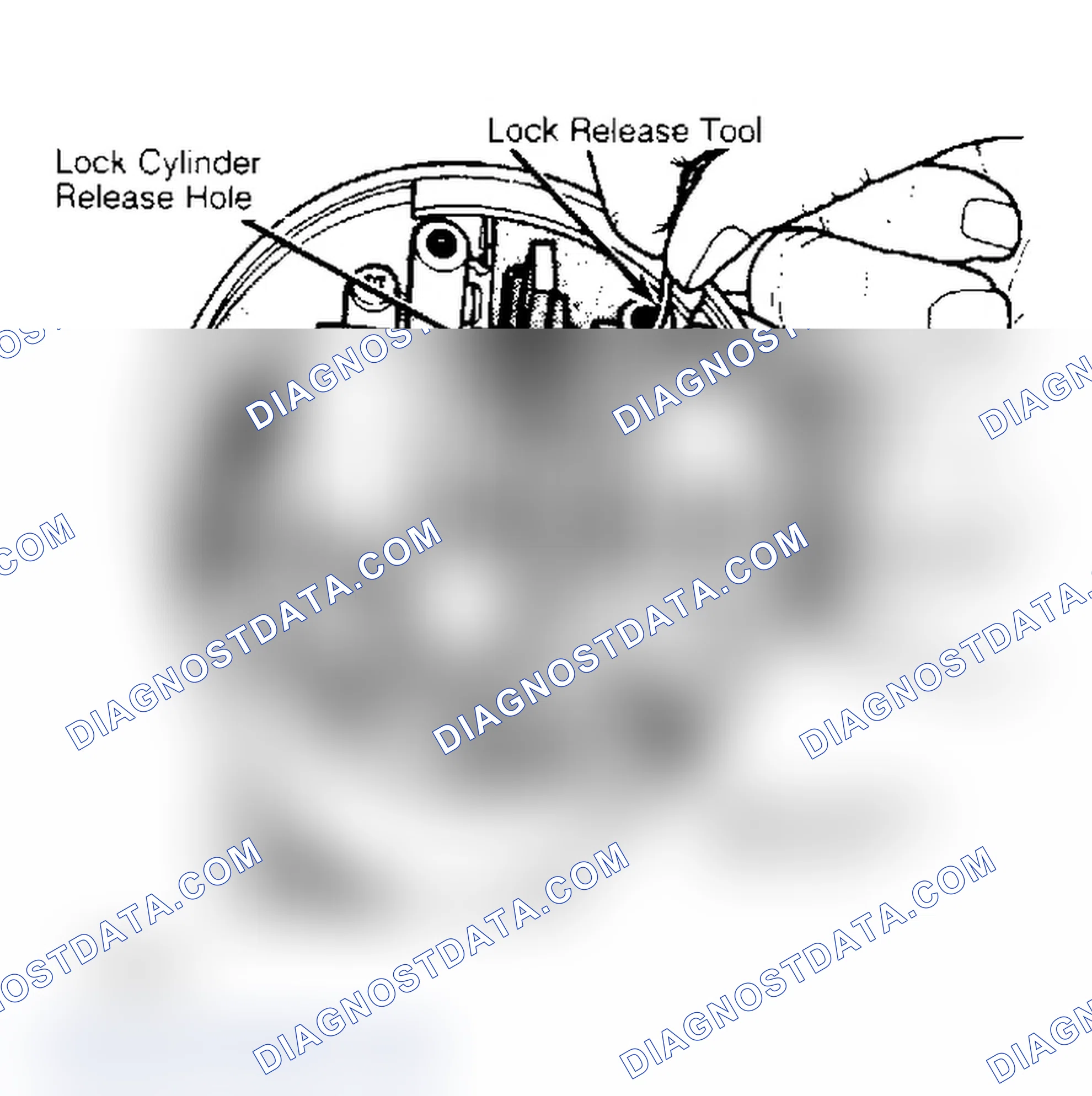 Scheme 7: Removing Lock Cylinder (All Except FWD Van with Floor Shift)