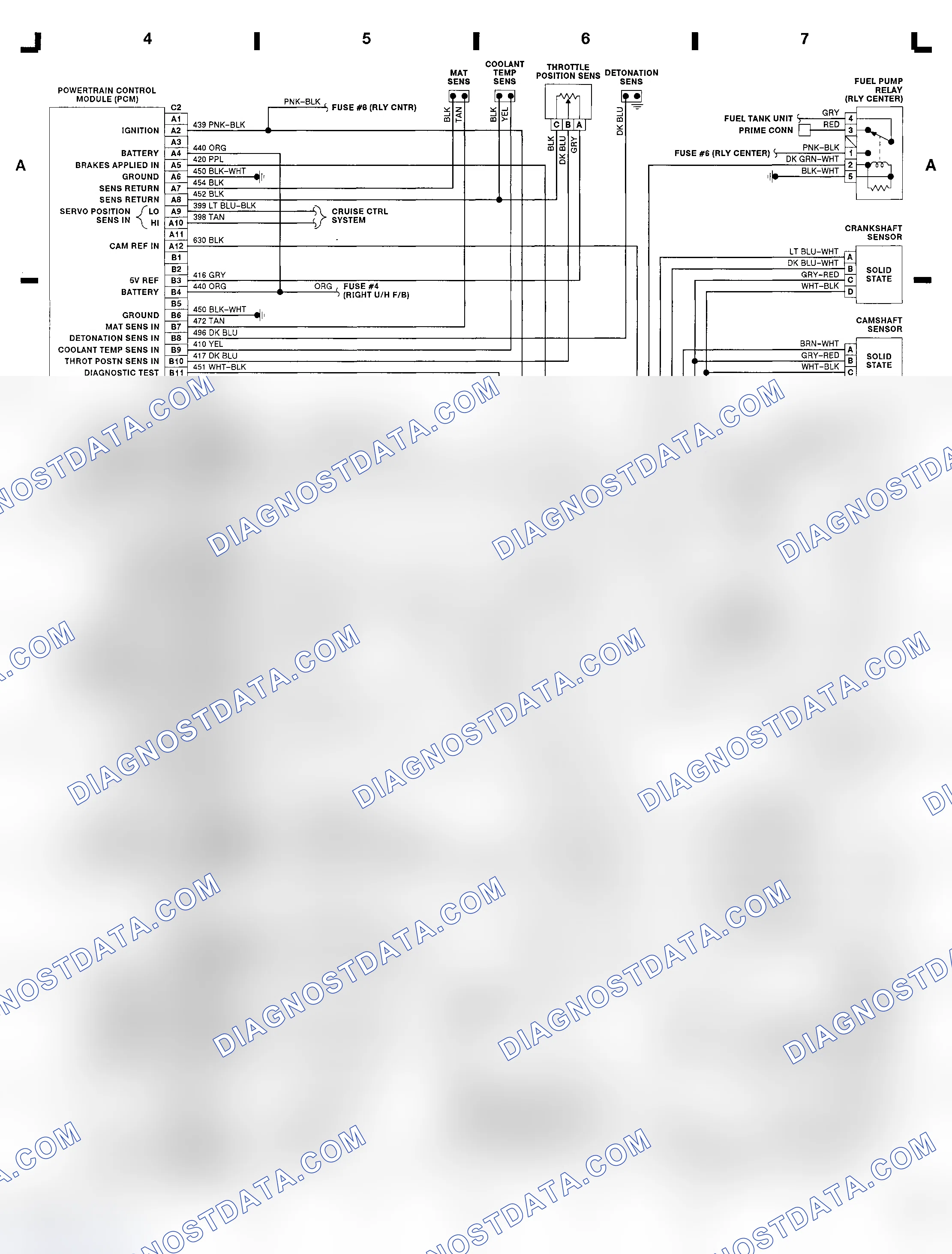 Scheme 28: 3.8L (VIN L) PCM Diagram (Ninety-Eight & Touring Sedan)