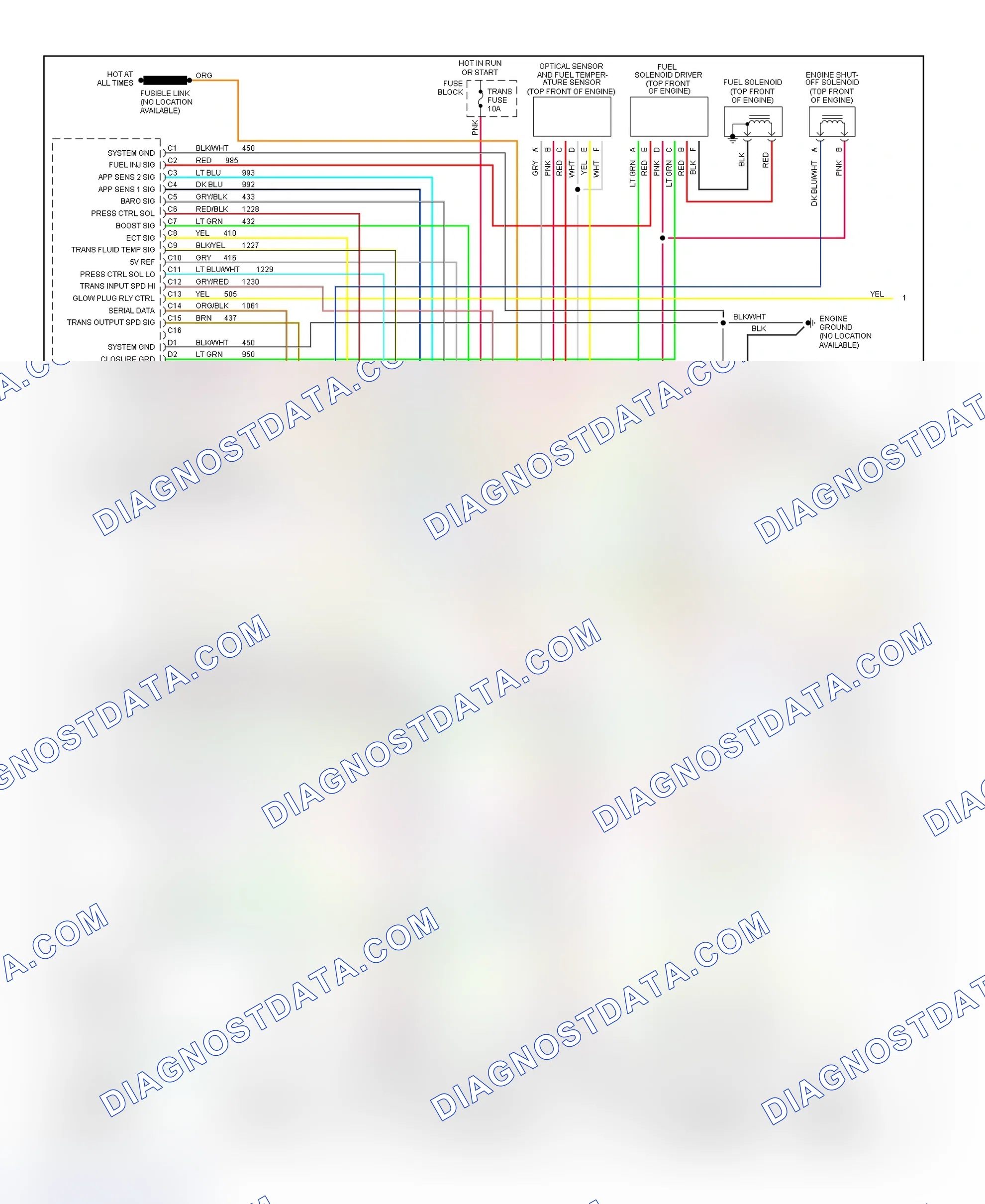 Scheme 59: Wiring Diagram ("P" Series - 6.5L Diesel VIN F - 1 Of 2)