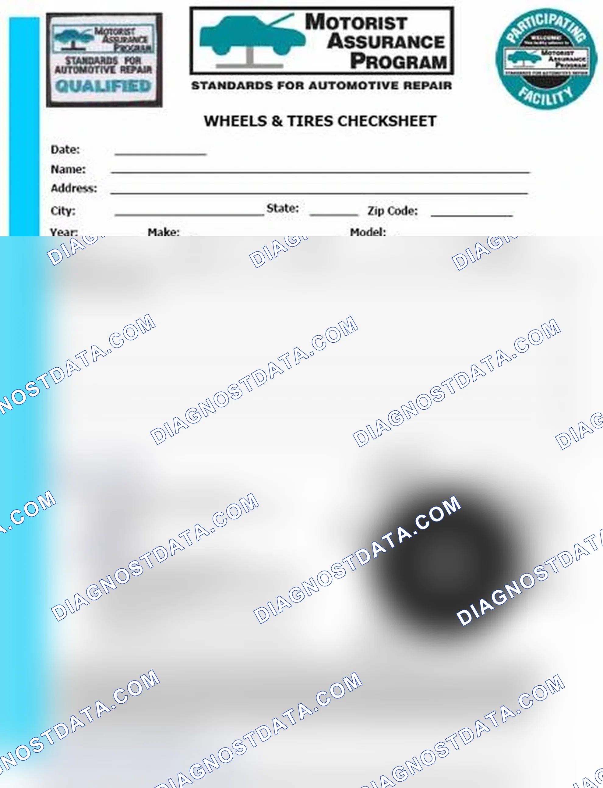 Scheme 34: Wheels & Tires Checksheet (1 Of 2)