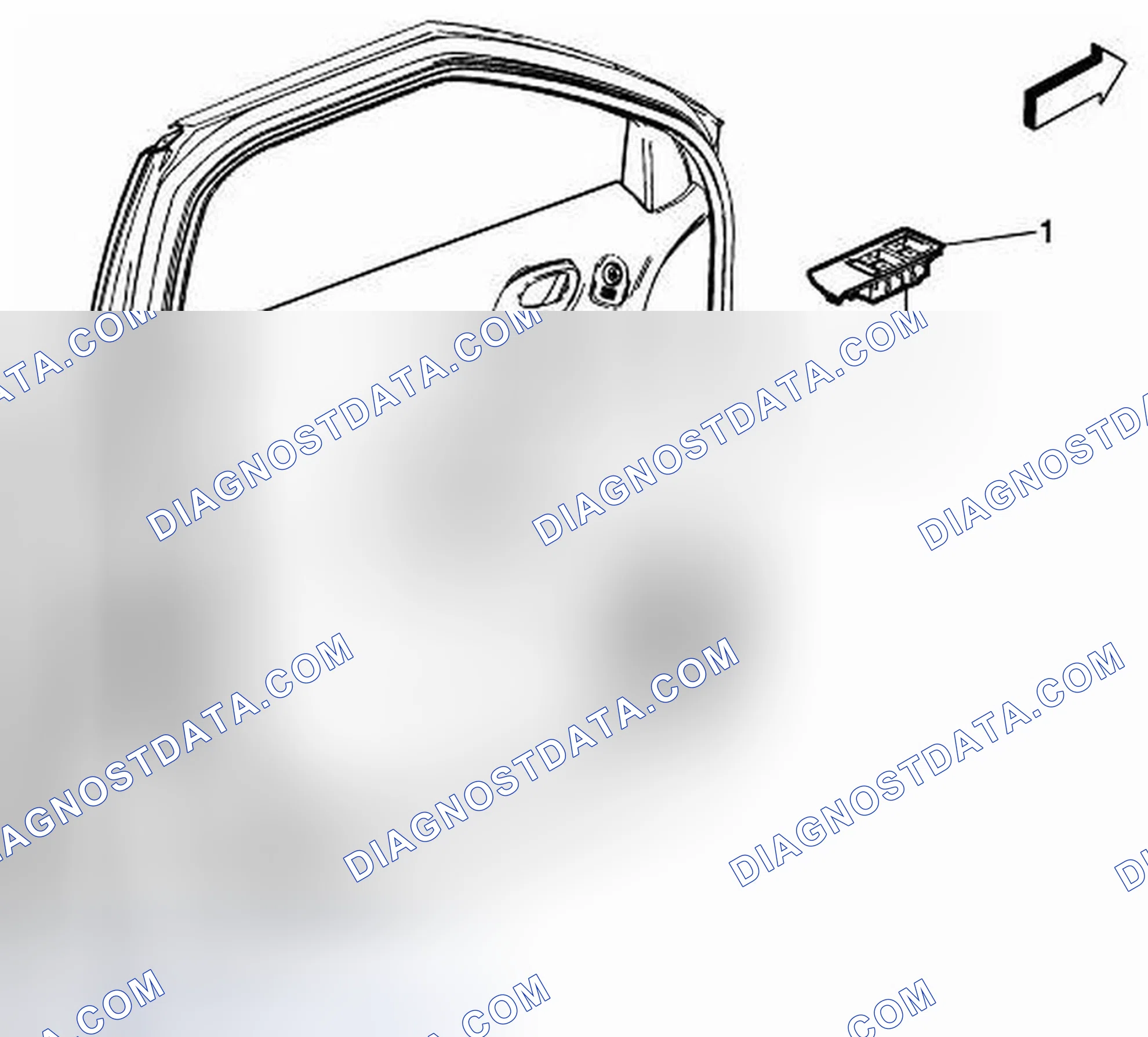 Scheme 74: Front Side Door Accessory Switch Mount Plate Replacement