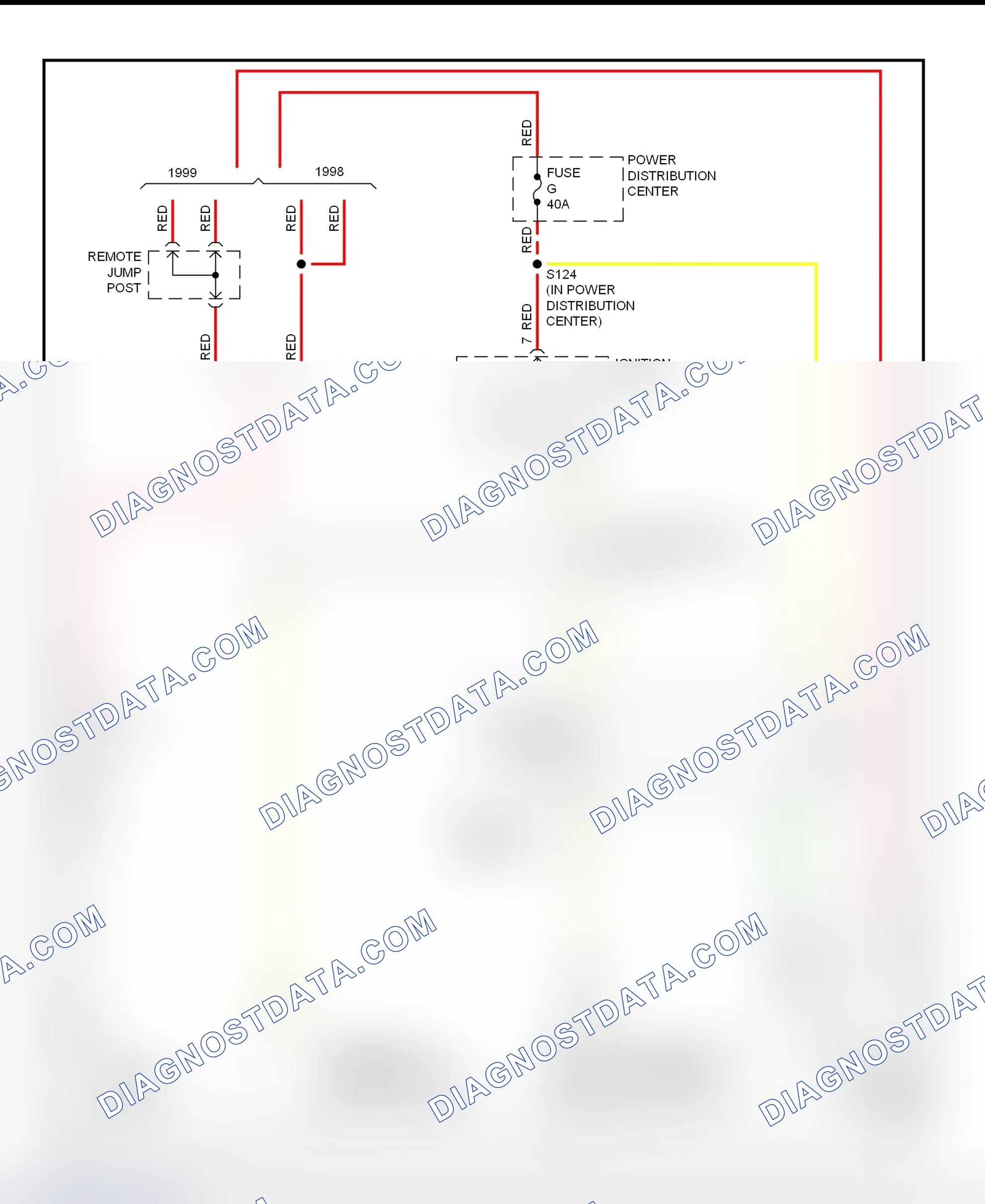 Fig. 6: Starting System Wiring Diagram (Concorde, Intrepid, LHS & 300M)