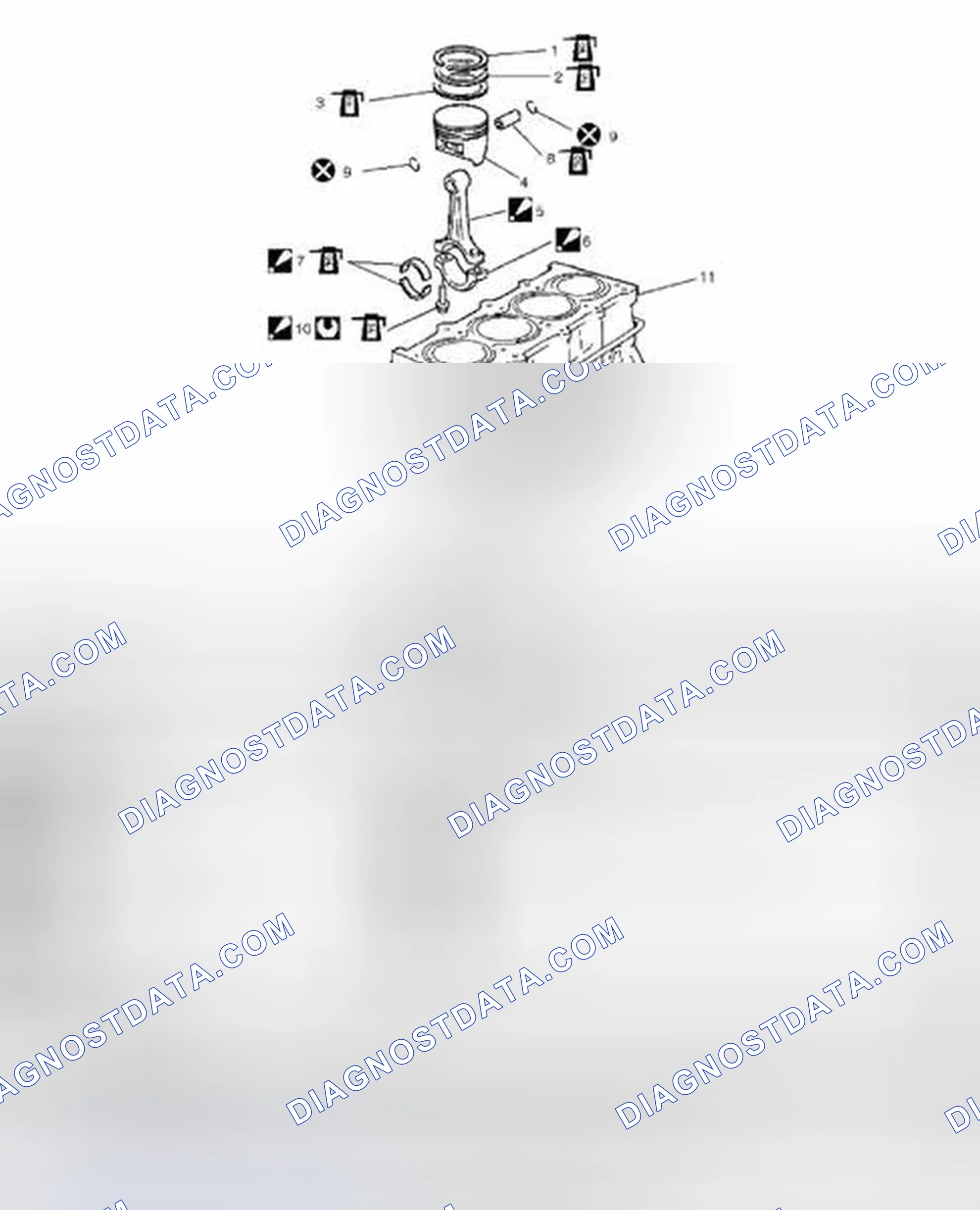 Scheme 171: Pistons, Piston Rings, Connecting Rods and Cylinders Components