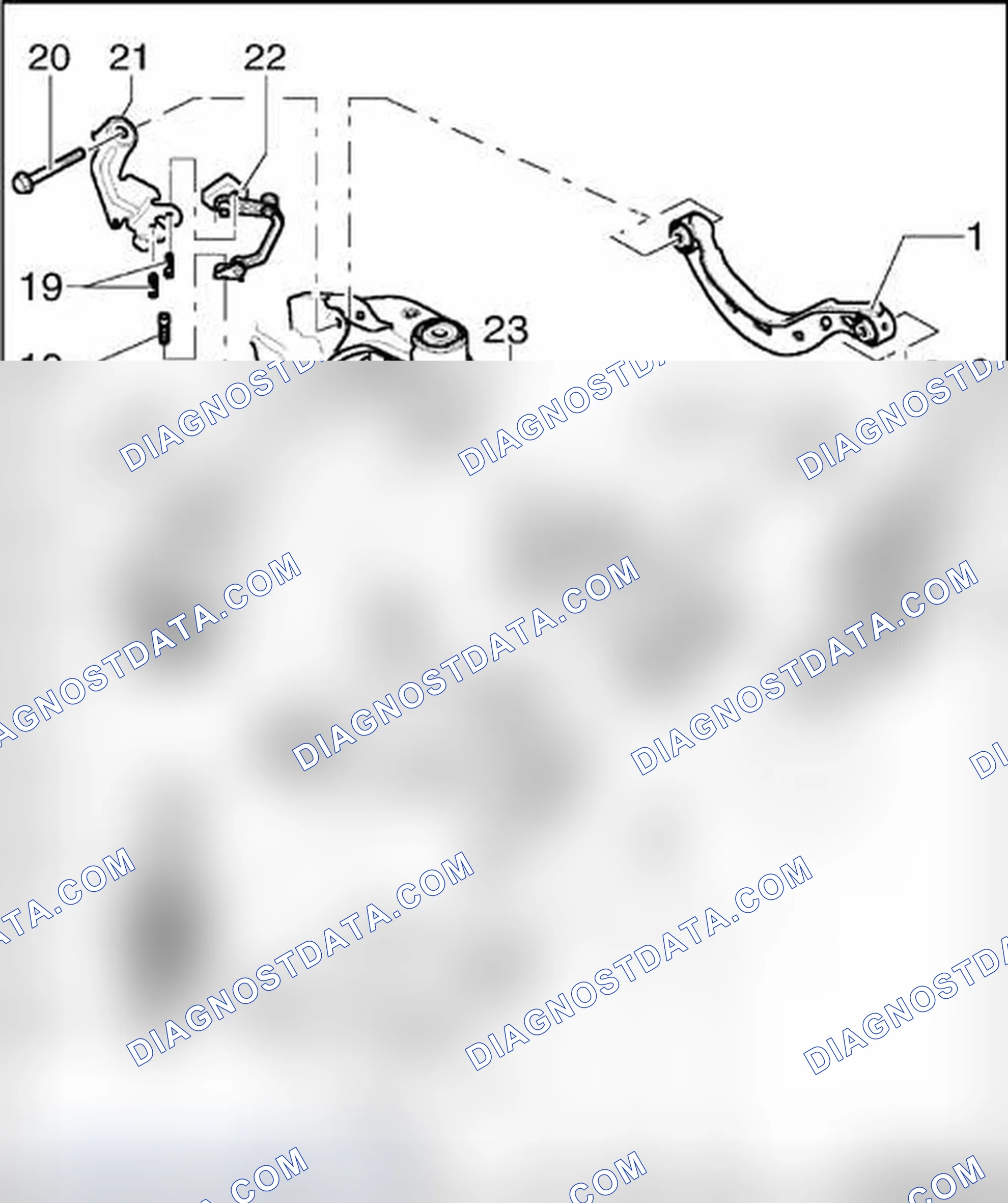 Scheme 210: Trapezoidal control arm, upper control arm, tie rod, coil spring, level control system sensor, assem