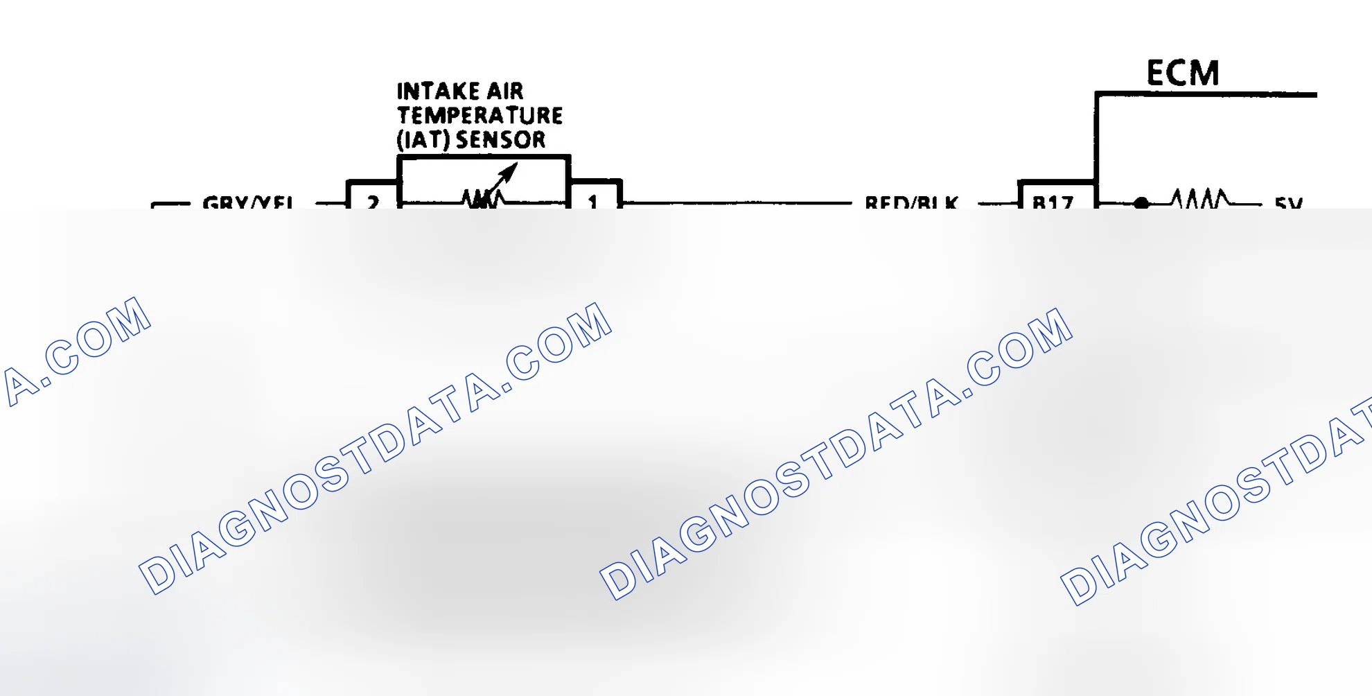 Scheme 26: Code 23 - Schematic Intake Air temperature Sensor Circuit, Low Temp. Indicated