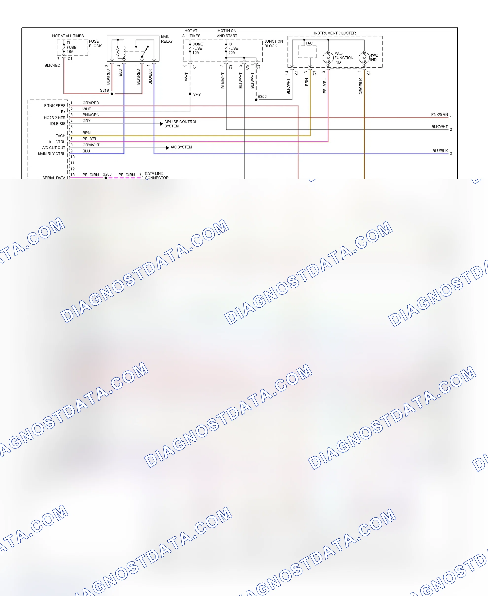 Scheme 179: PCM Wiring Diagram (Tracker - 1.6L - 1 Of 3)