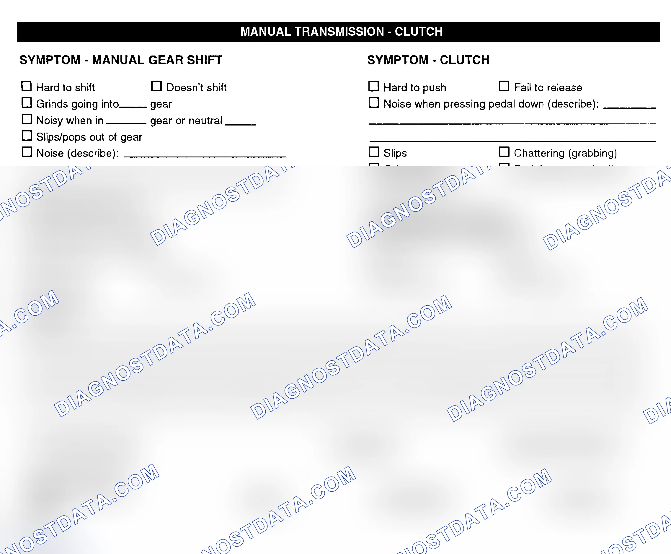 Scheme 10: Manual Transmission & Clutch