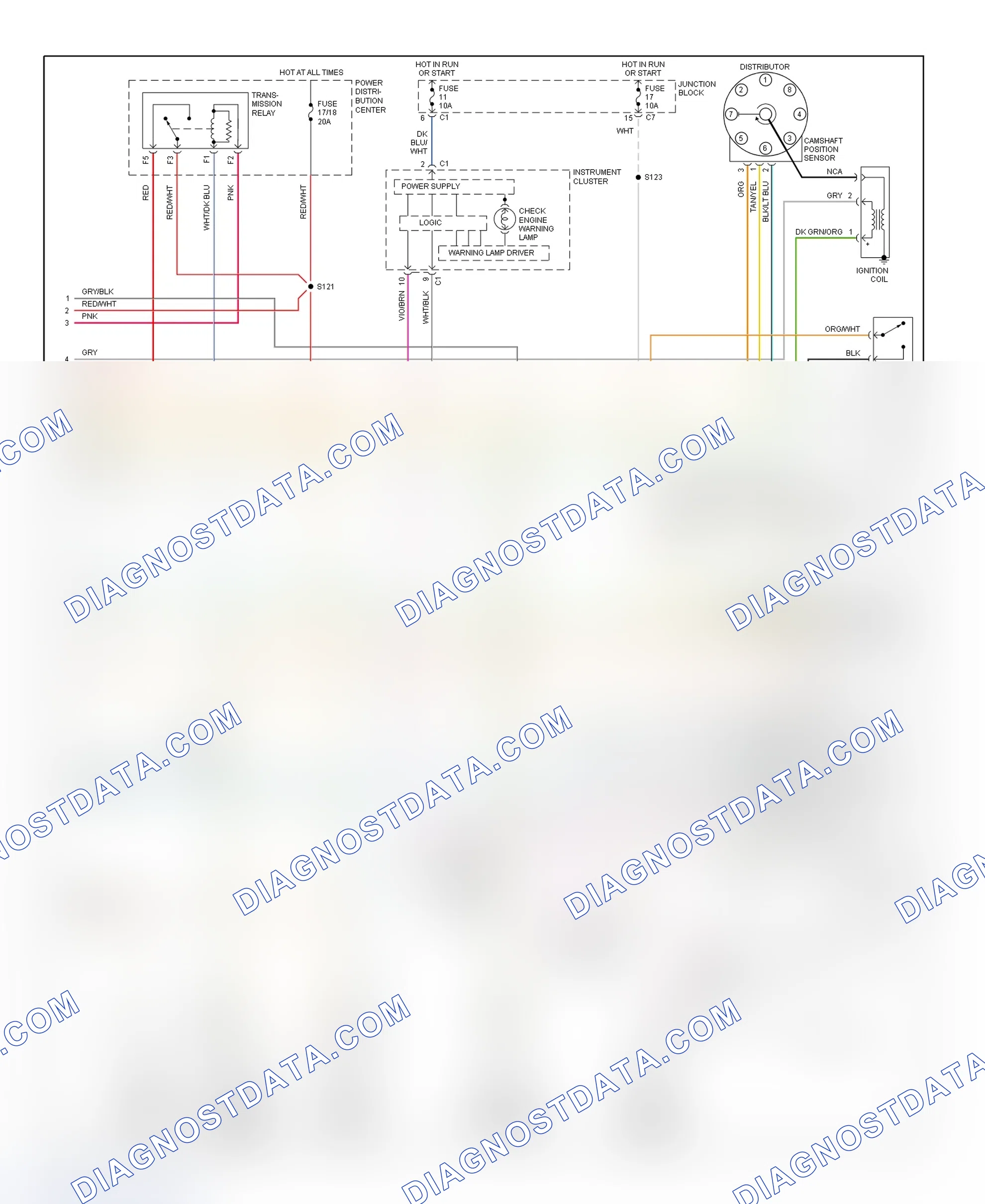 Scheme 57: PCM Wiring Diagram (Ram Van & Ram Wagon - 5.2L Gasoline & 5.9L - 3 Of 3)