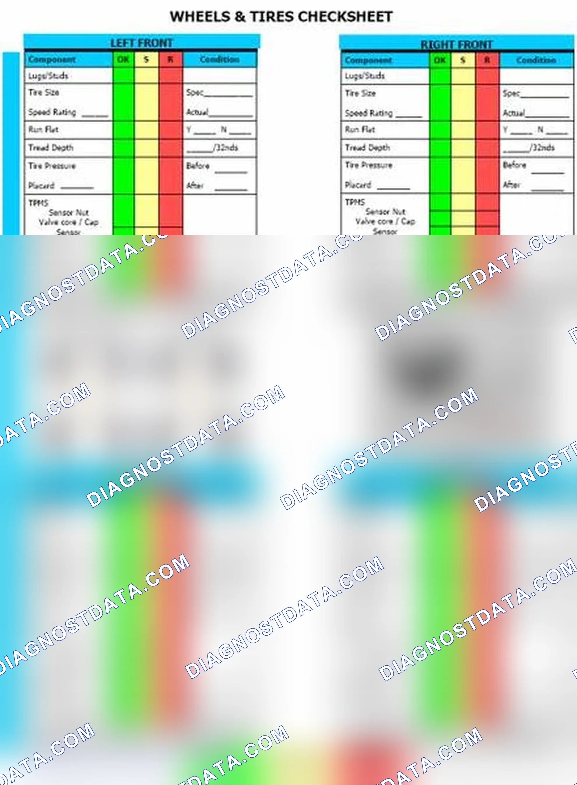 Scheme 35: Wheels & Tires Checksheet (2 Of 2)