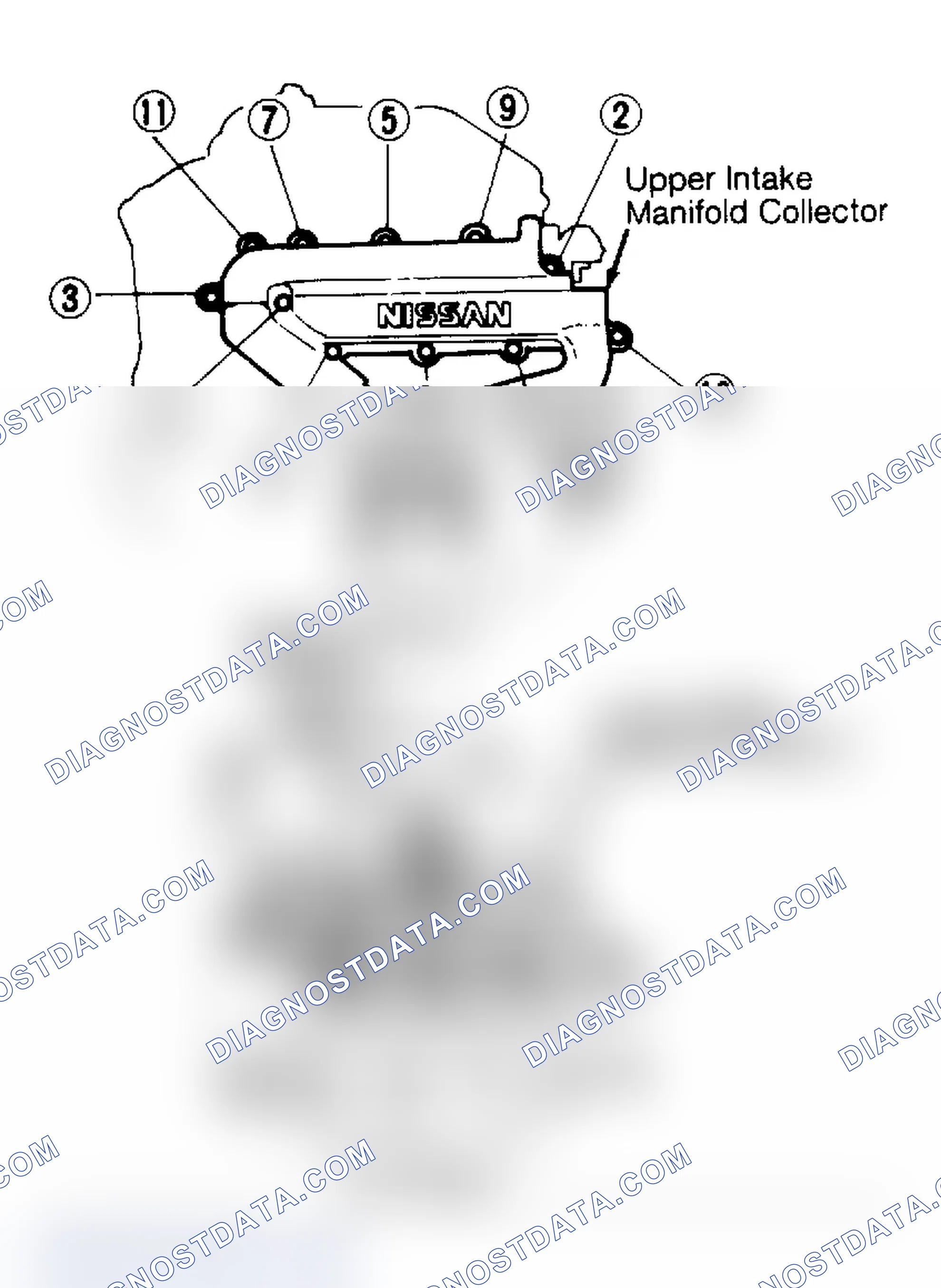 Scheme 2: Upper/Lower Intake Manifold Collector Tightening Sequence (Maxima)