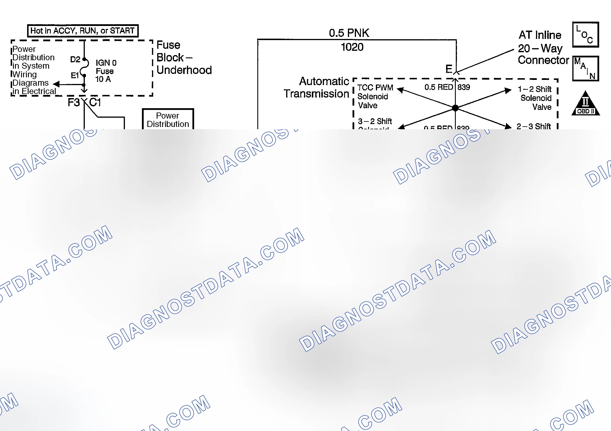 Scheme 345: DTC P0740: Open, Short To Ground Or Short To Power In The Tcc Solenoid Valve Circuit