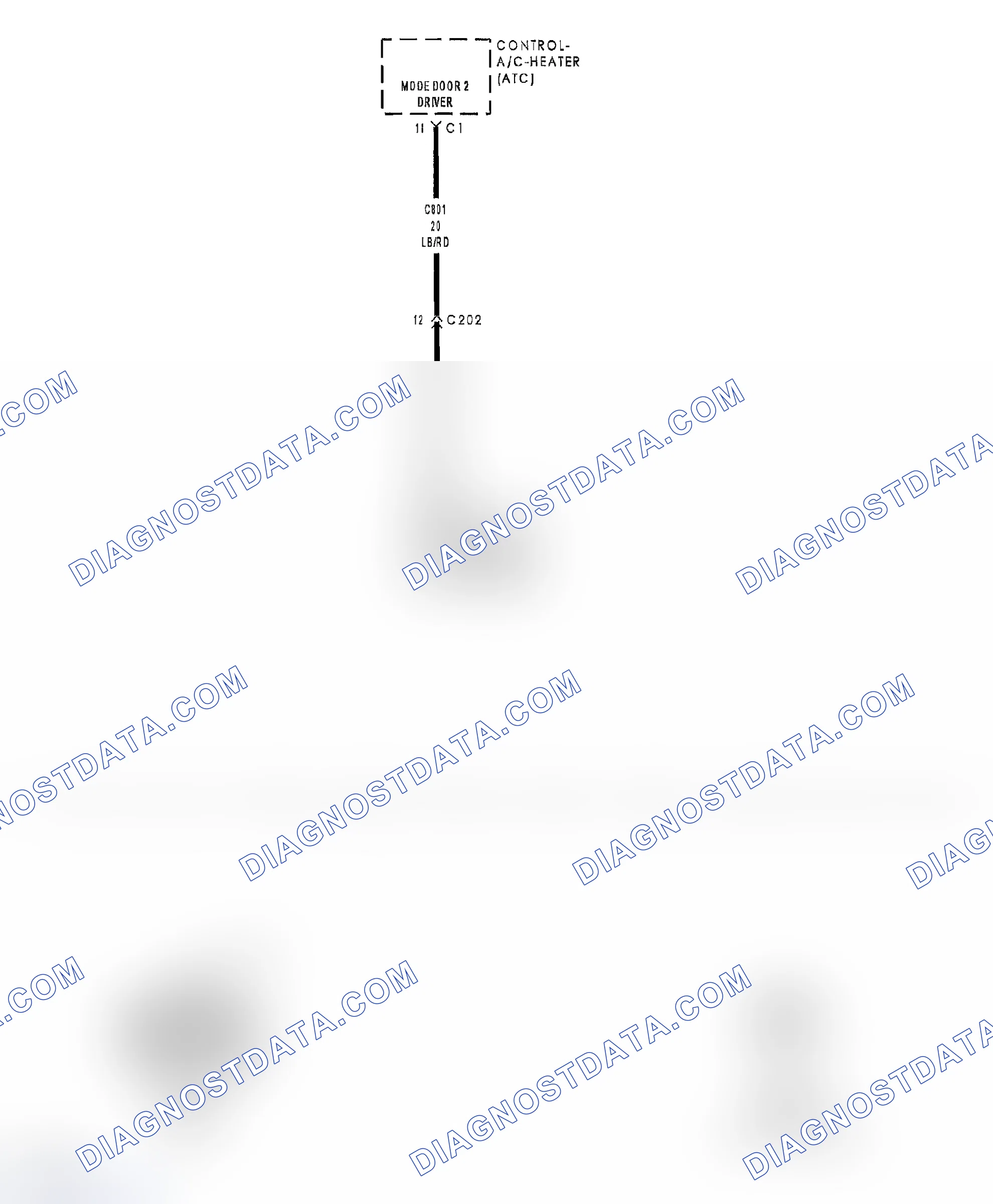 Scheme 119: B1048-FLOOR/DEFROST MODE DOOR CONTROL CIRCUIT HIGH (ATC)