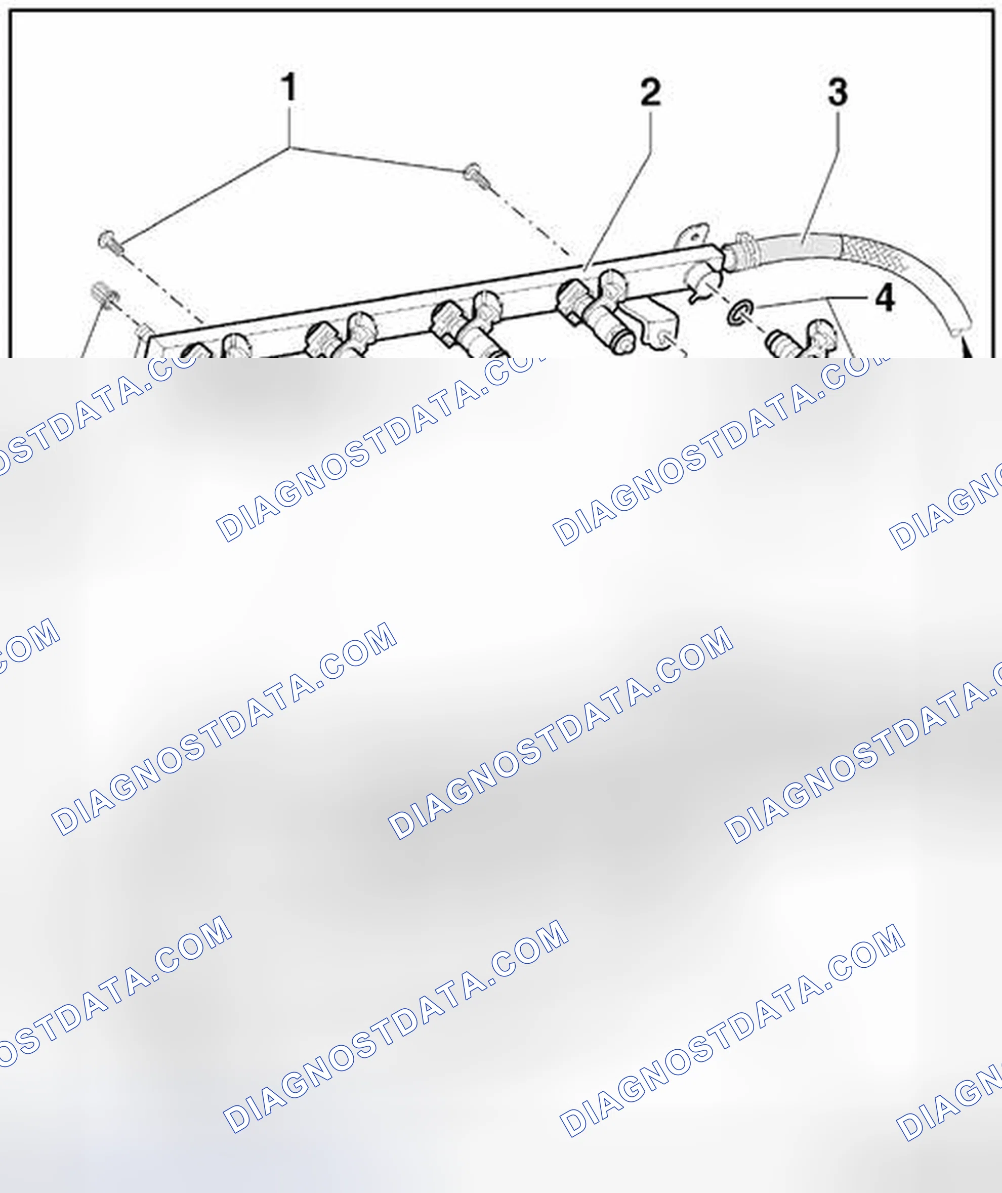 Scheme 6: FUEL RAIL AND INJECTORS ASSEMBLY OVERVIEW