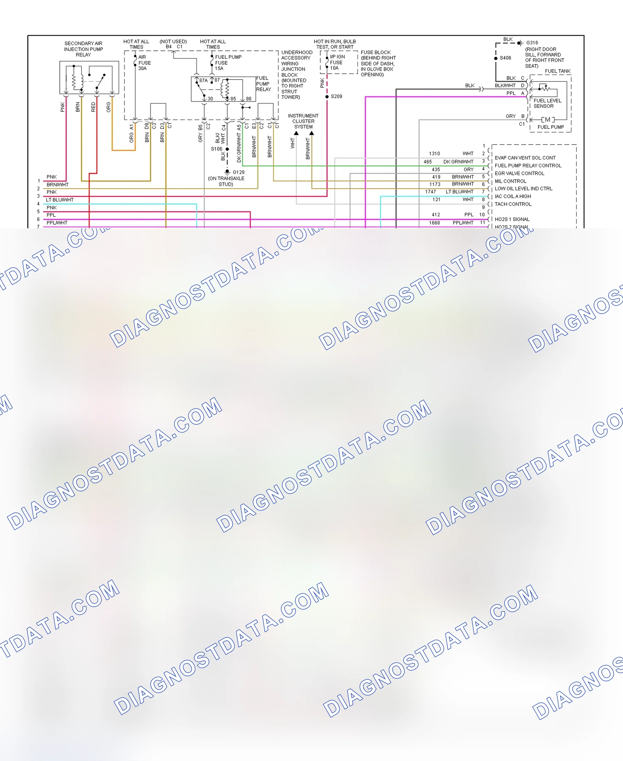 Scheme 108: PCM Wiring Diagram (Grand Prix - 3.8L VIN K - 4 Of 4)