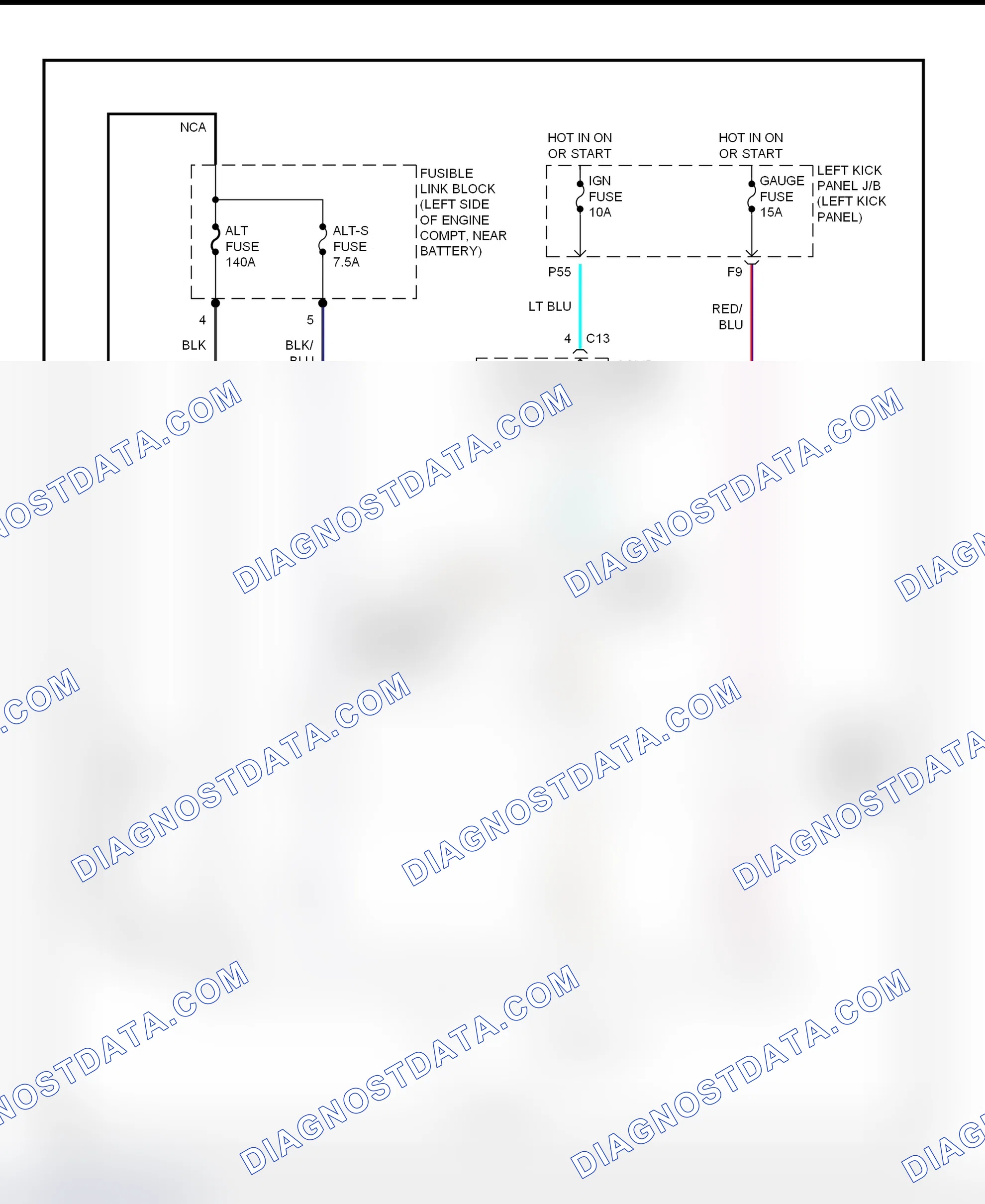 Scheme 13: Charging System Wiring Diagram (Land Cruiser)