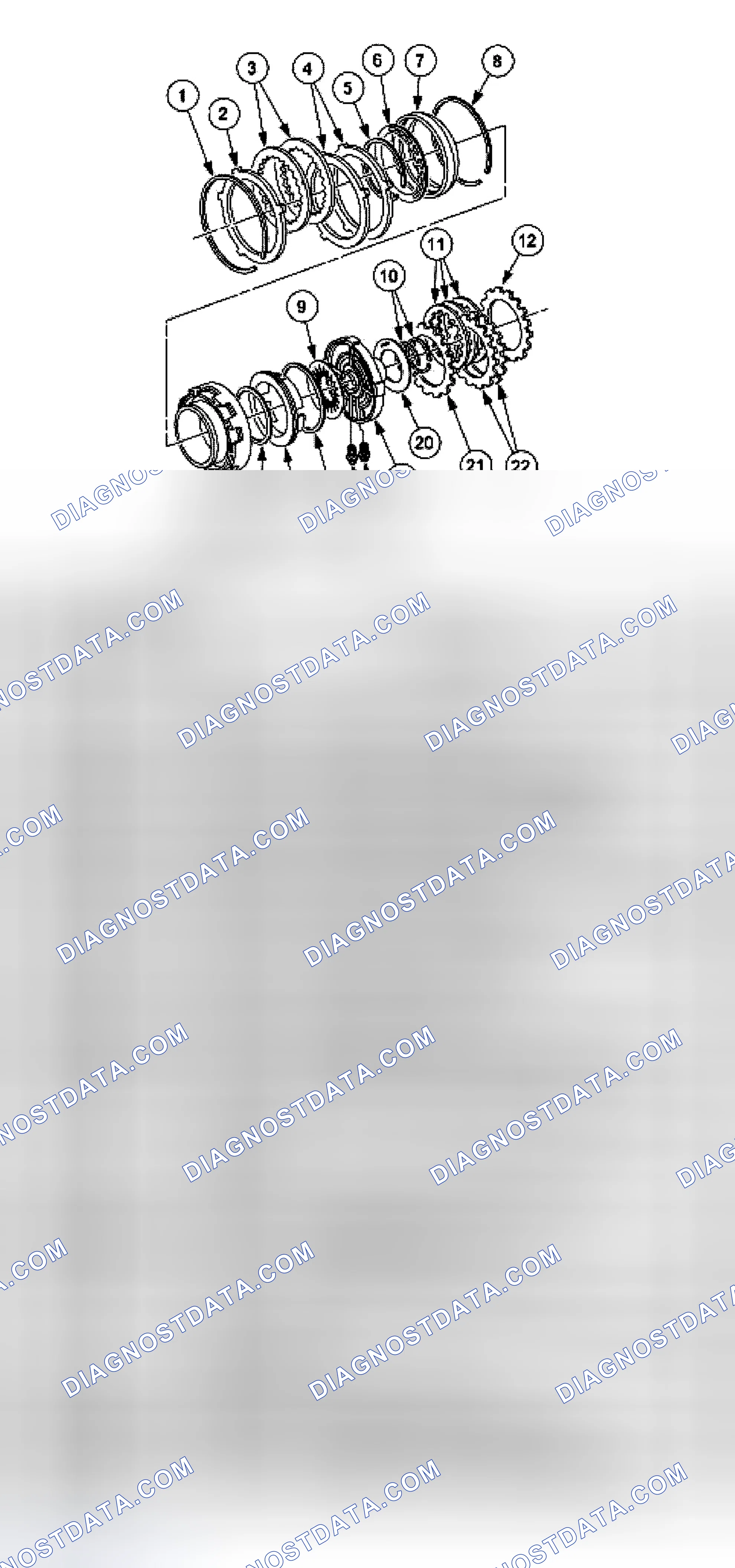 Scheme 321: Center Support and Intermediate/Overdrive Clutch Cylinder
