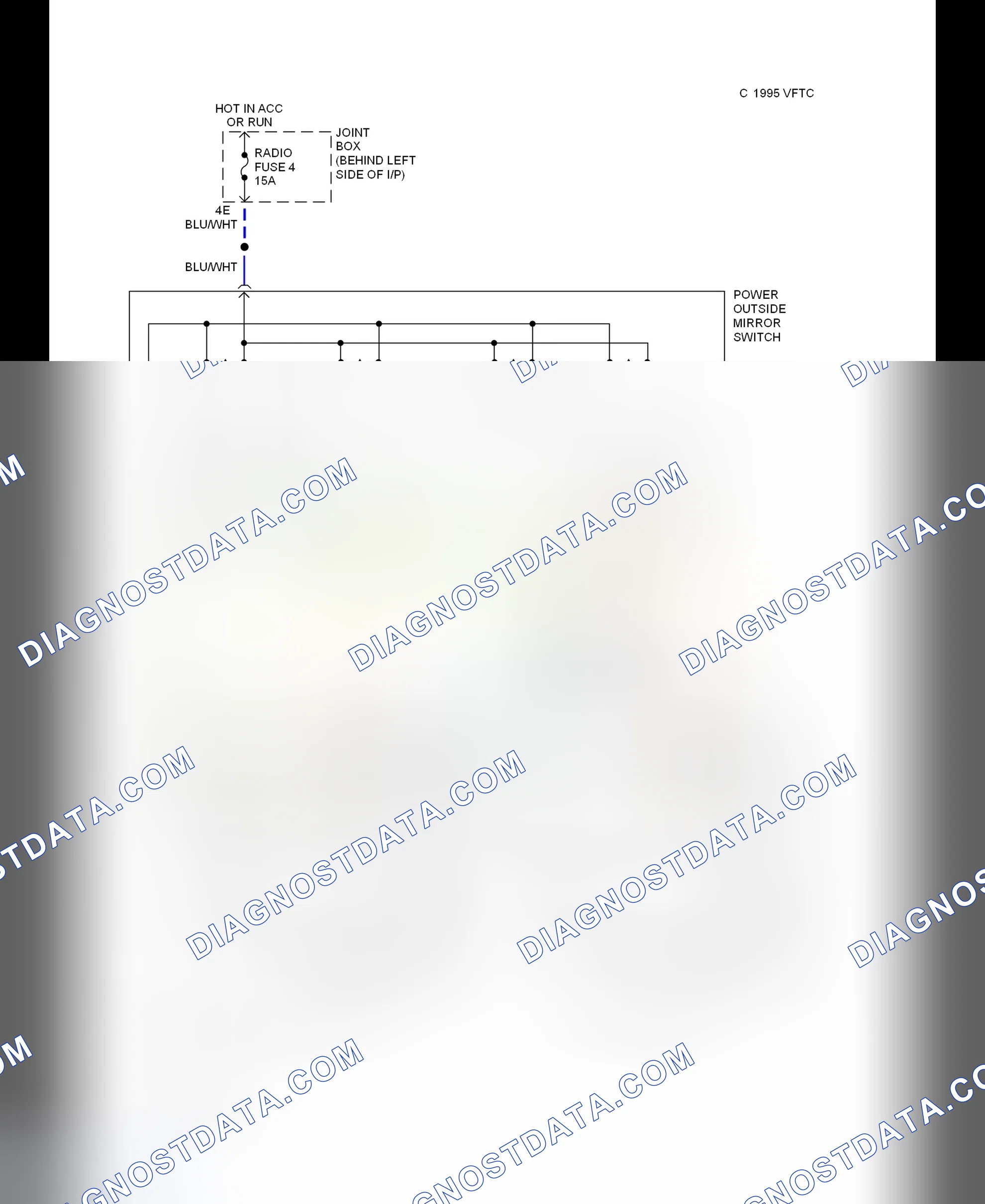Scheme 1: Power Mirrors Wiring Diagram (MX-6)