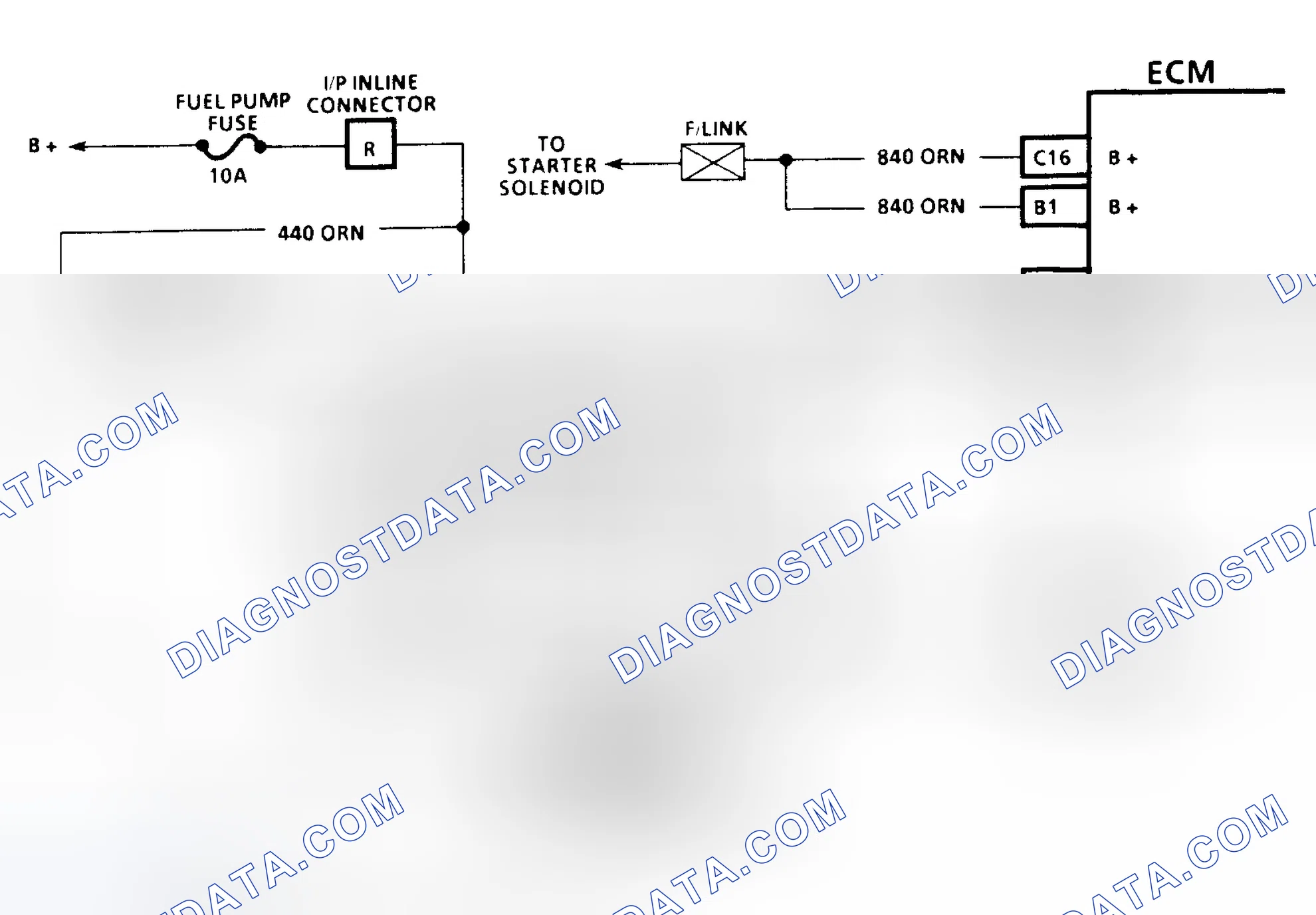 Scheme 142: Code 54 Schematic (3.1L) Fuel Pump Circuit