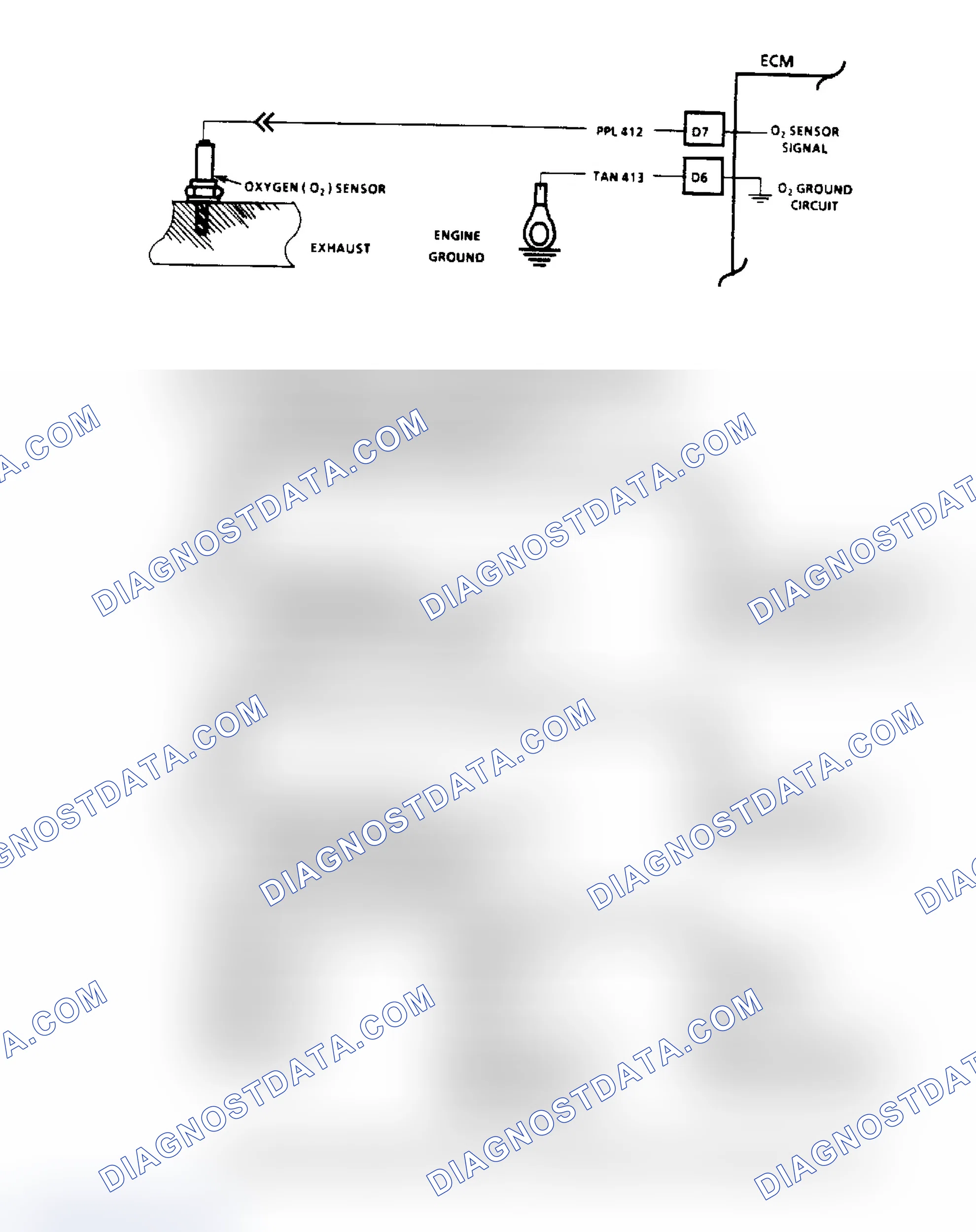 Scheme 83: Code 13, Oxygen Sensor Circuit Flow Chart & Schematic